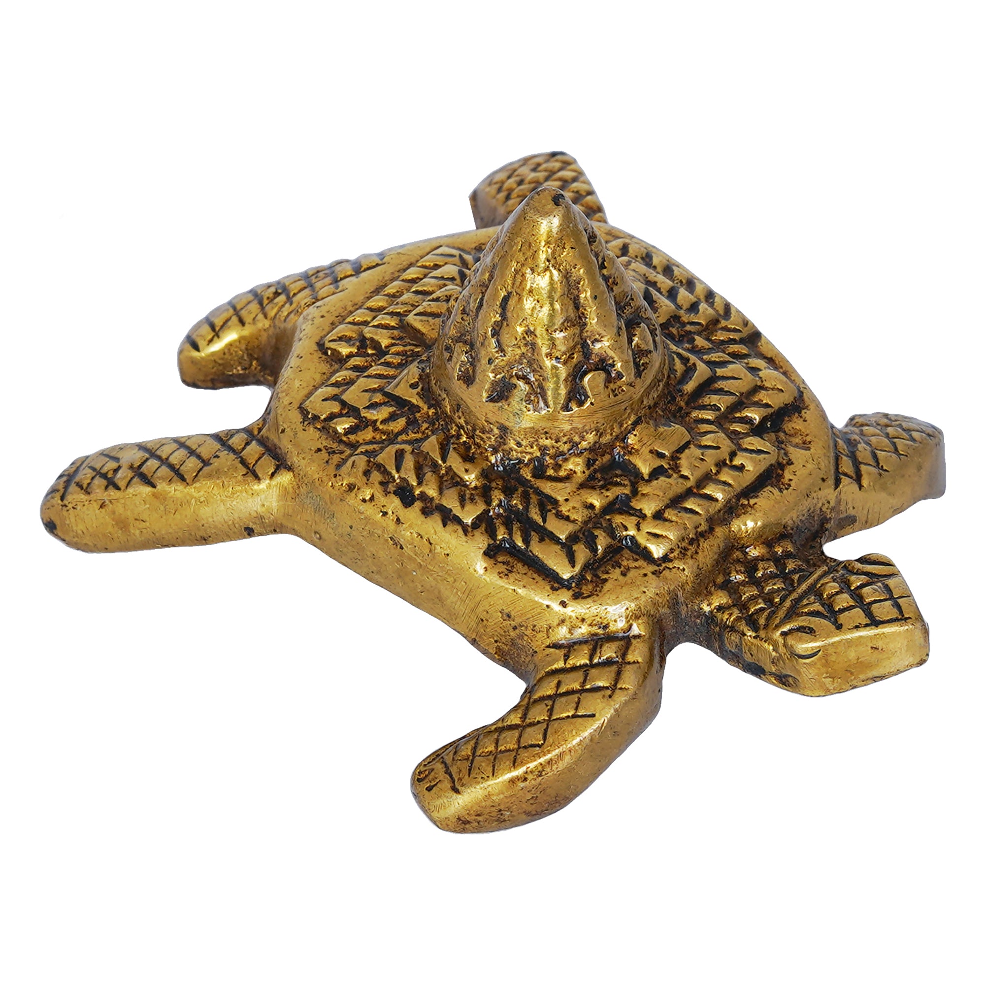 Golden Brass Meru Shree Yantra on Tortoise Statue Showpiece for Home, Office, and Temple - Bring Good Luck - Gift for Festive Occasions 2