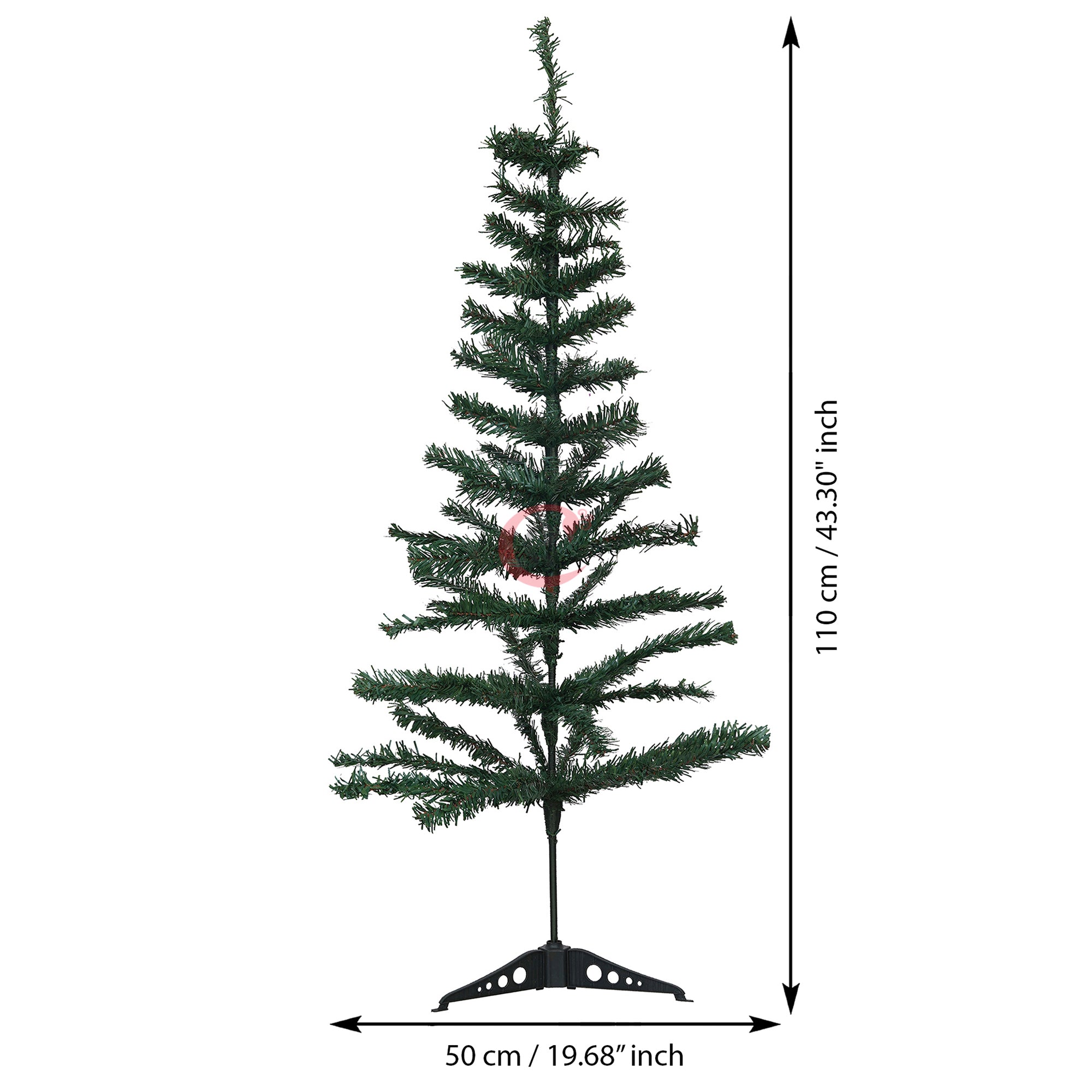 eCraftIndia 4 Feet Green Artificial Christmas Tree Xmas Pine Tree with Stand and 60 Christmas Decoration Ornaments Props - Merry Christmas Decoration Item for Home, Office, and Church 3