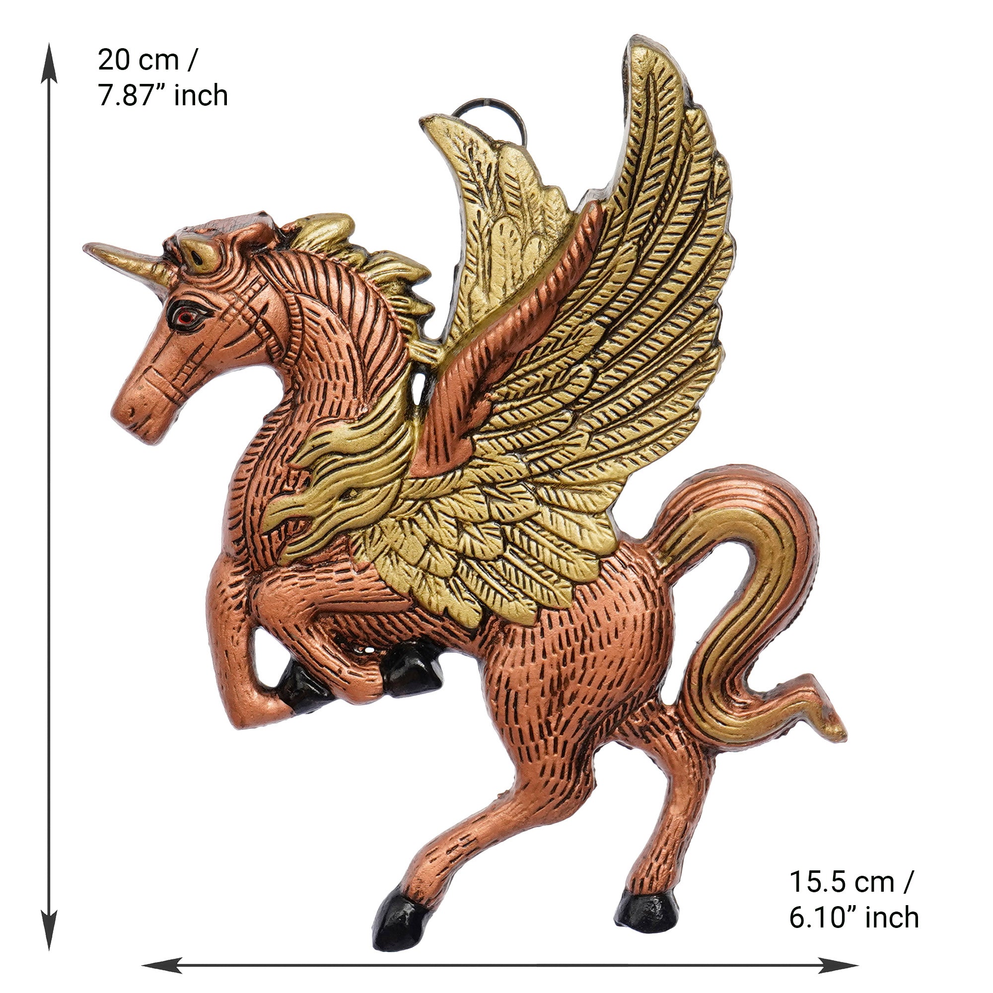 Decorative Flying Horse Metal Wall Hanging Showpiece 2