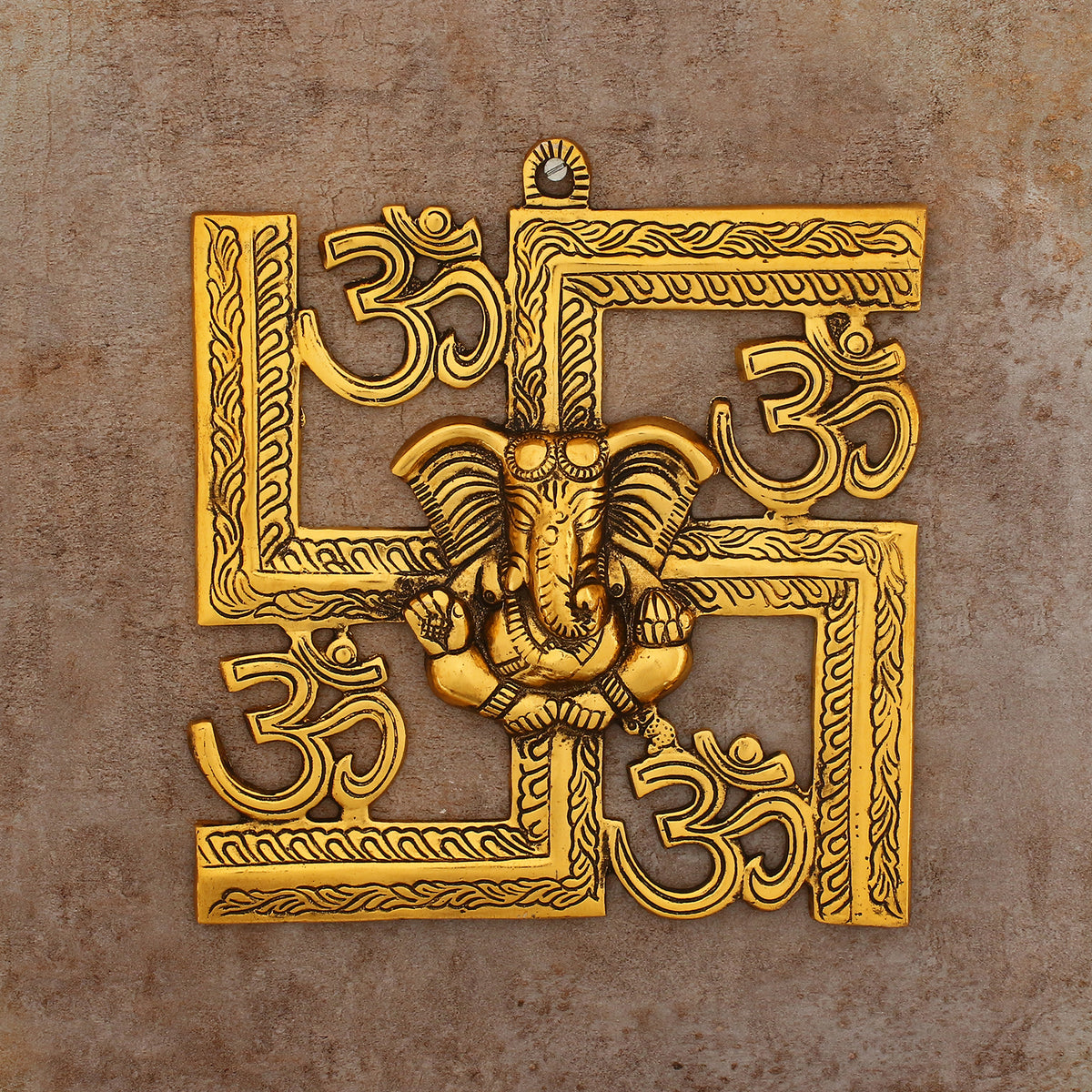 Om Wall Hanging Metal Om Ganesh Wall Hanging Online eCraftIndia Online