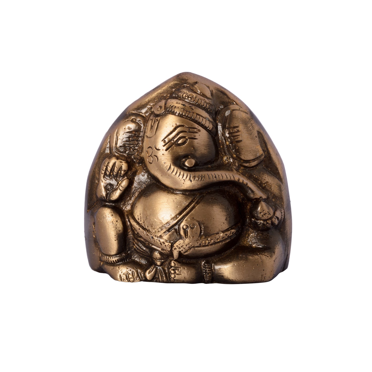 Brass Antique Finish Two Faced Lord Ganesha 4
