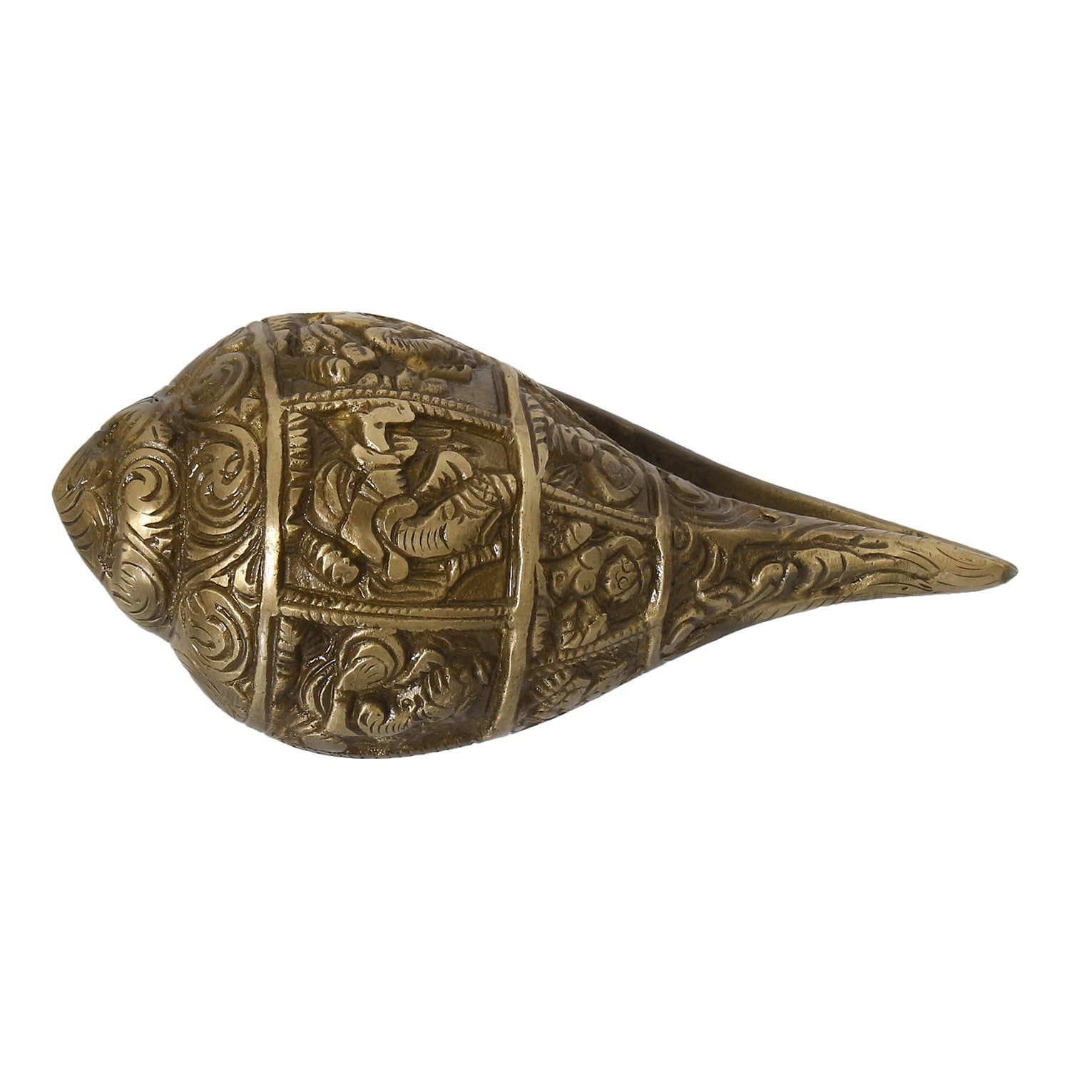 Golden Brass Auspicious Lord Ganesha Shankh/Conch 4