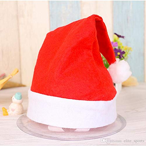 eCraftIndia Red and White Merry Christmas Hats, Santa Claus Caps for kids and Adults - Free Size XMAS Caps, Santa Claus Hats for Christmas, New Year, Festive Holiday Party (Set of 3)