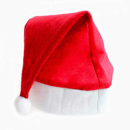eCraftIndia Red and White Merry Christmas Hats, Santa Claus Caps for kids and Adults - Free Size XMAS Caps, Santa Claus Hats for Christmas, New Year, Festive Holiday Party (Set of 3) 3