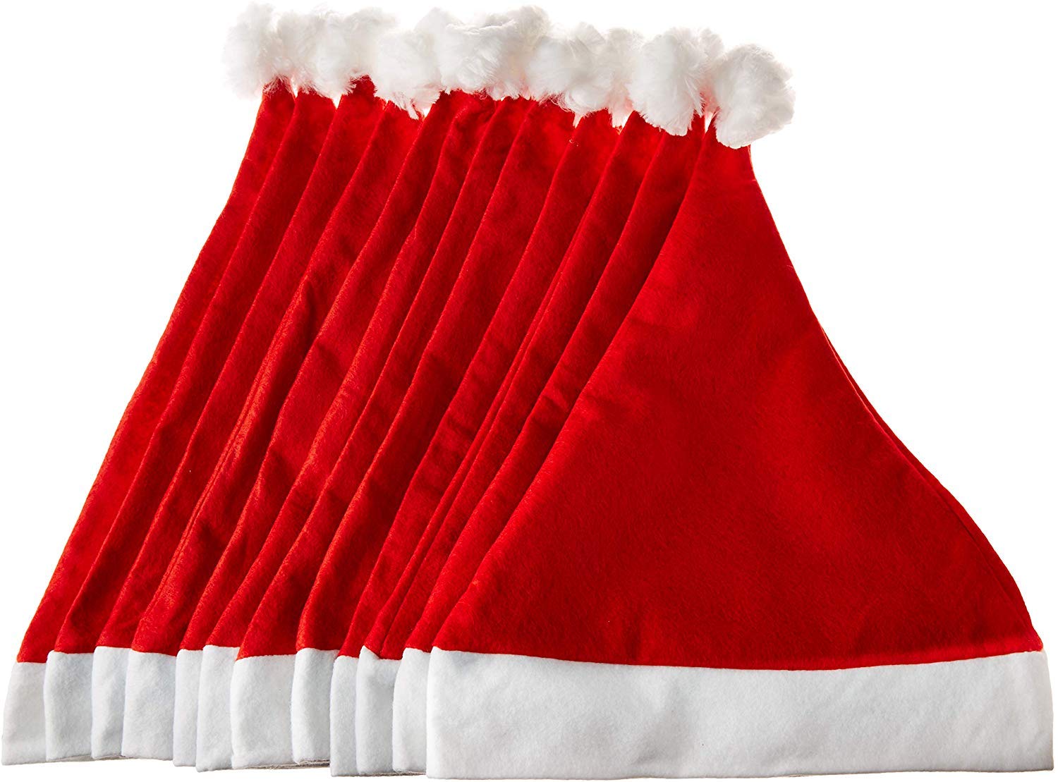 eCraftIndia Red and White Merry Christmas Hats, Santa Claus Caps for kids and Adults - Free Size XMAS Caps, Santa Claus Hats for Christmas, New Year, Festive Holiday Party (Set of 3) 4