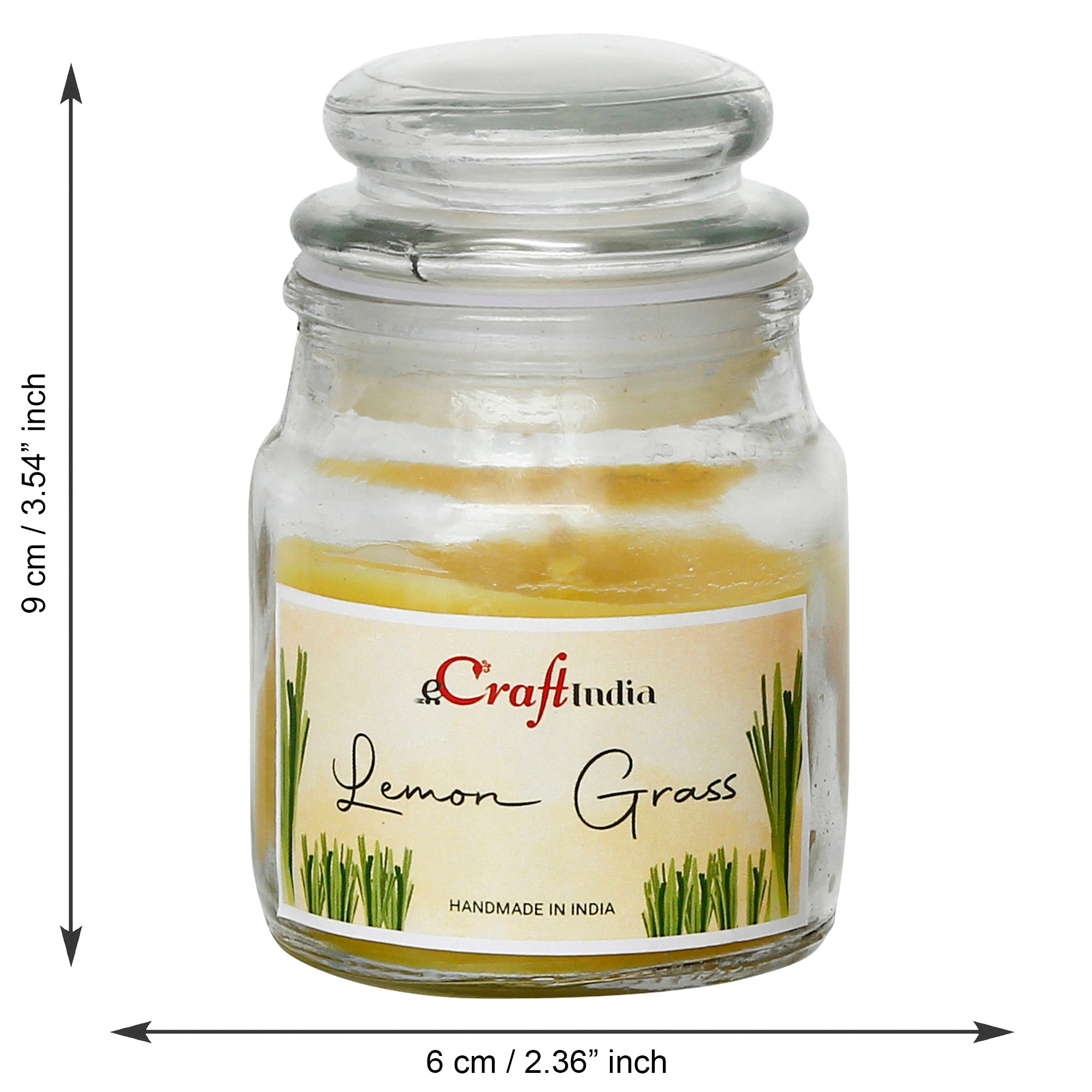 Lemongrass Scented Jar Candle 3