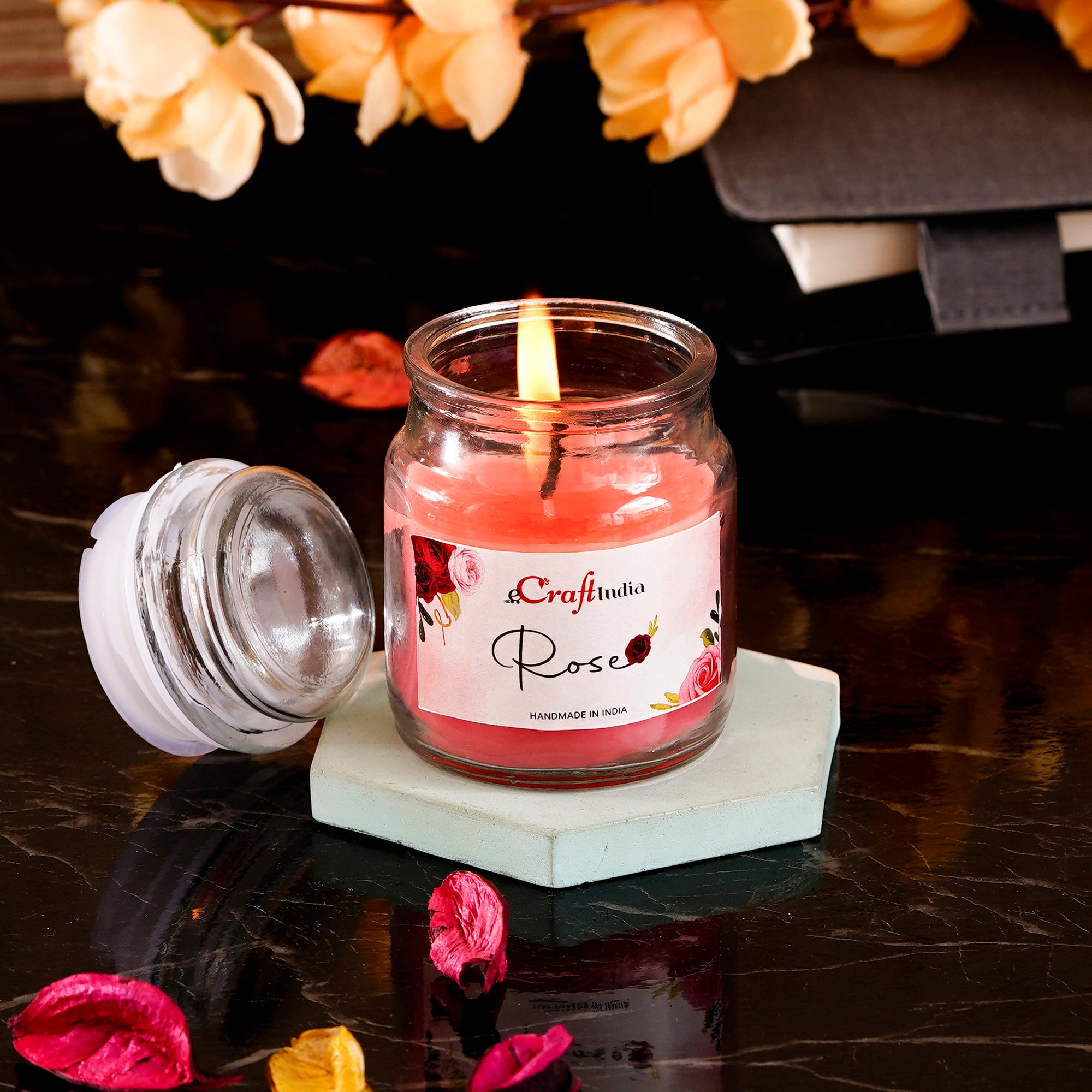 Rose Scented Jar Candle
