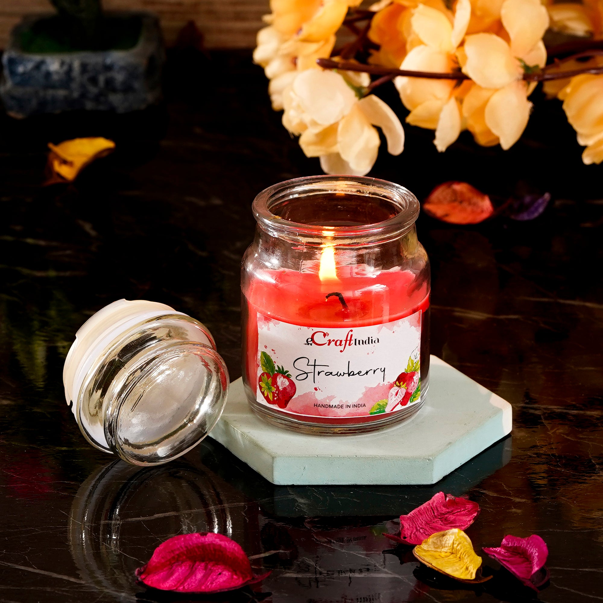 Strawberry Scented Jar Candle