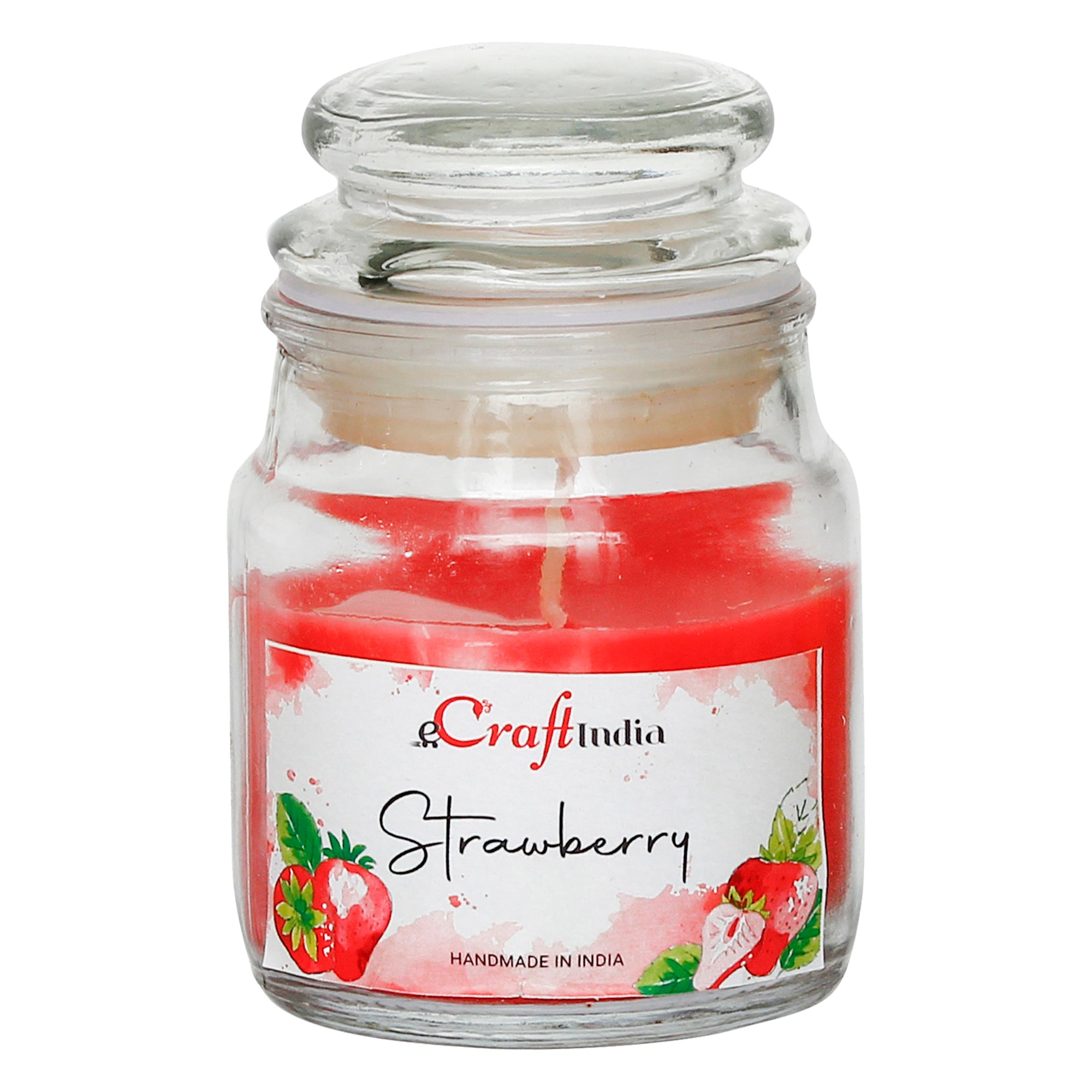 Strawberry Scented Jar Candle 2