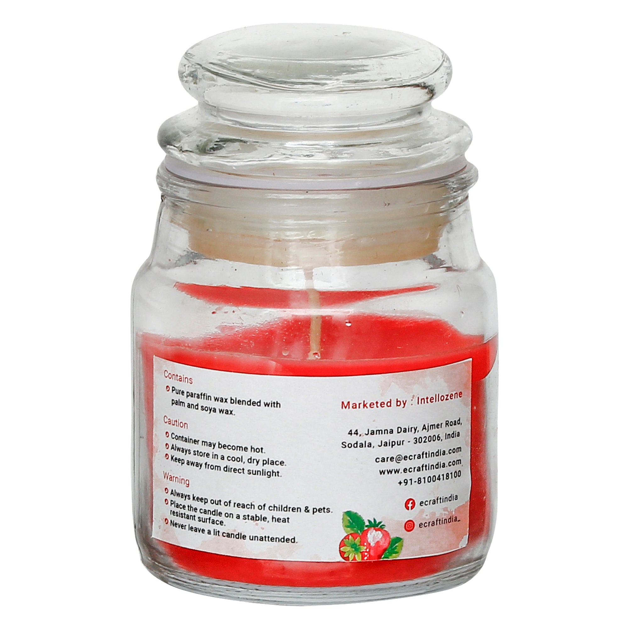 Strawberry Scented Jar Candle 4