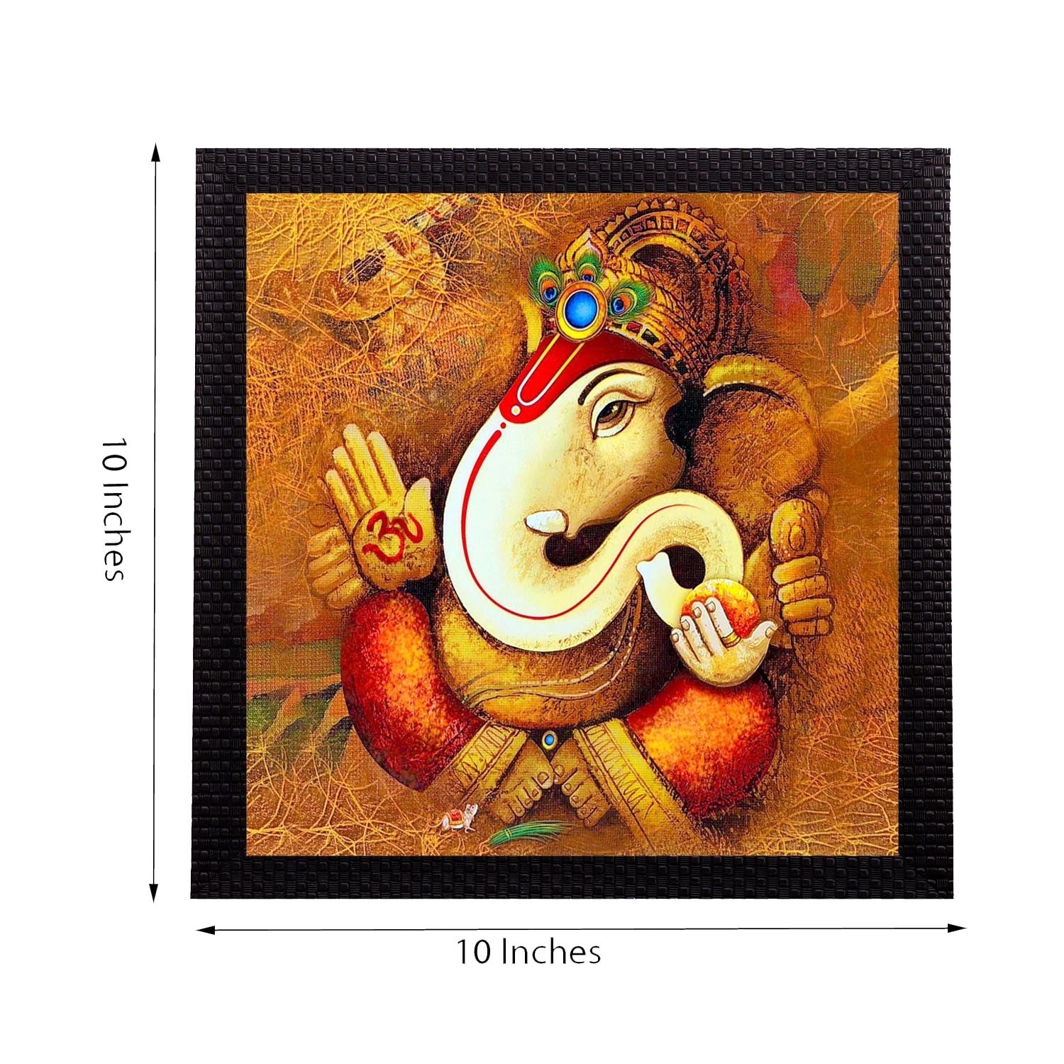 Divine Lord Ganesha Satin Matt Texture UV Art Painting 1