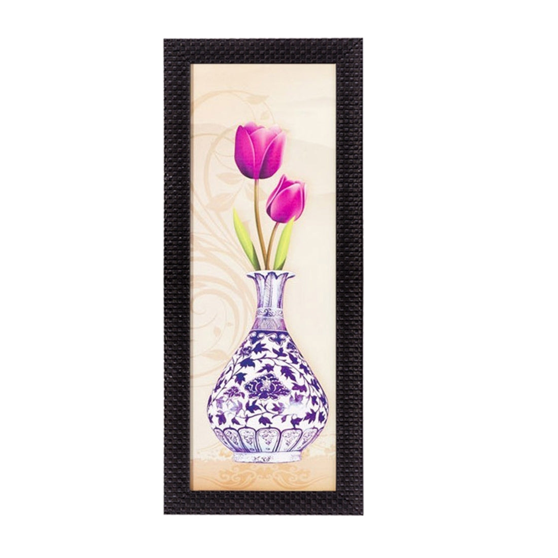 Vase & Flower Satin Matt Texture UV Art Painting