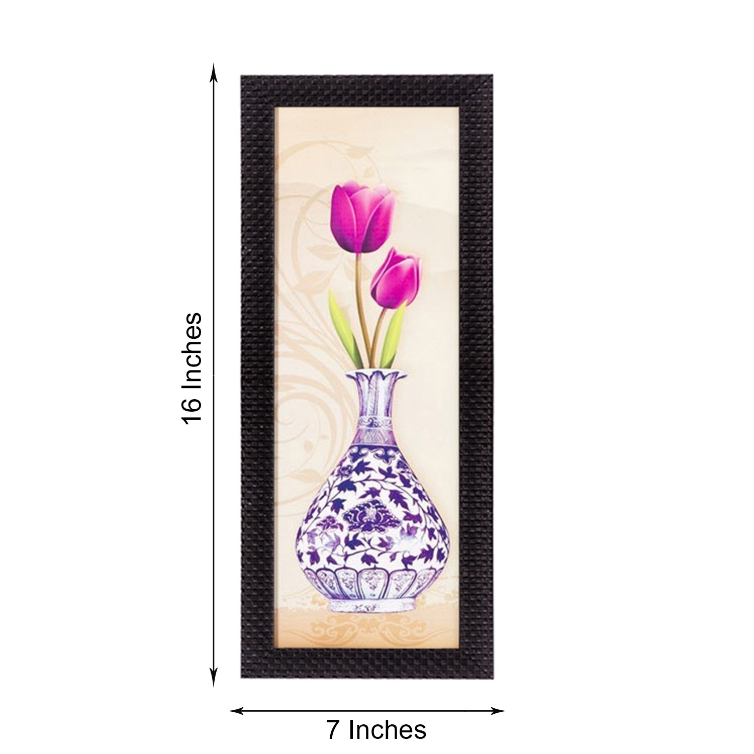 Vase & Flower Satin Matt Texture UV Art Painting 1