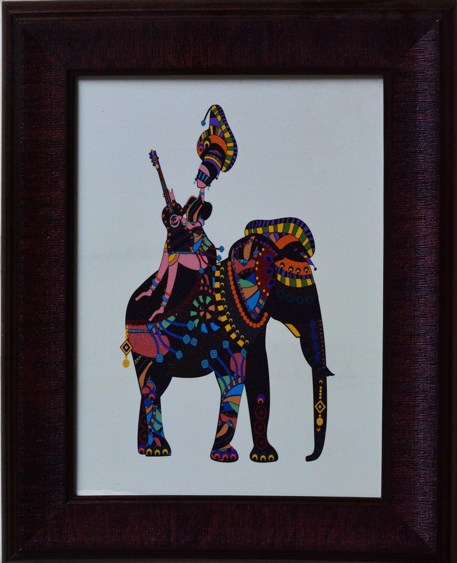 Elephant Theme Satin Matt Texture UV Art Painting