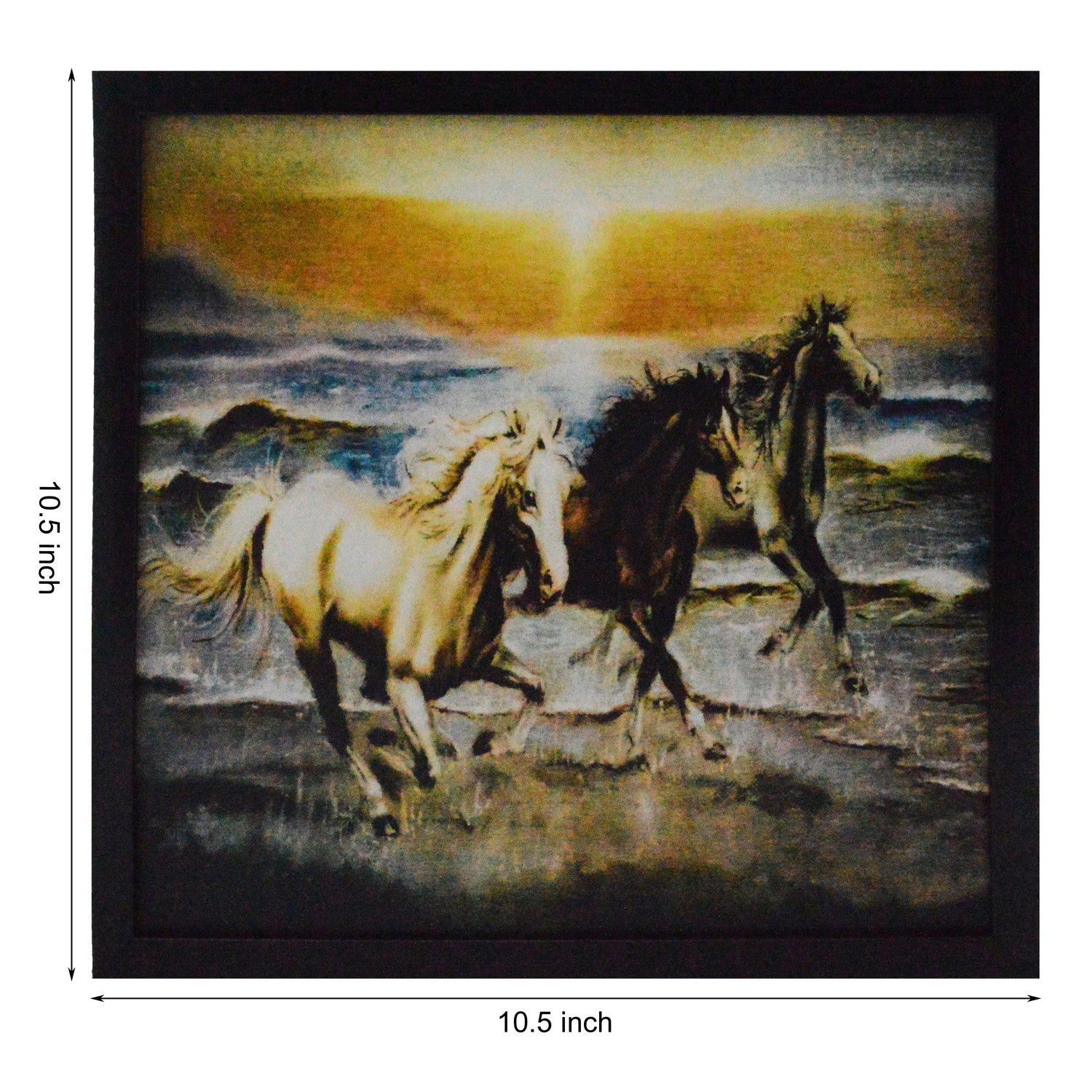 Running Lucky Horses Design Satin Matt Texture UV Art Painting 2