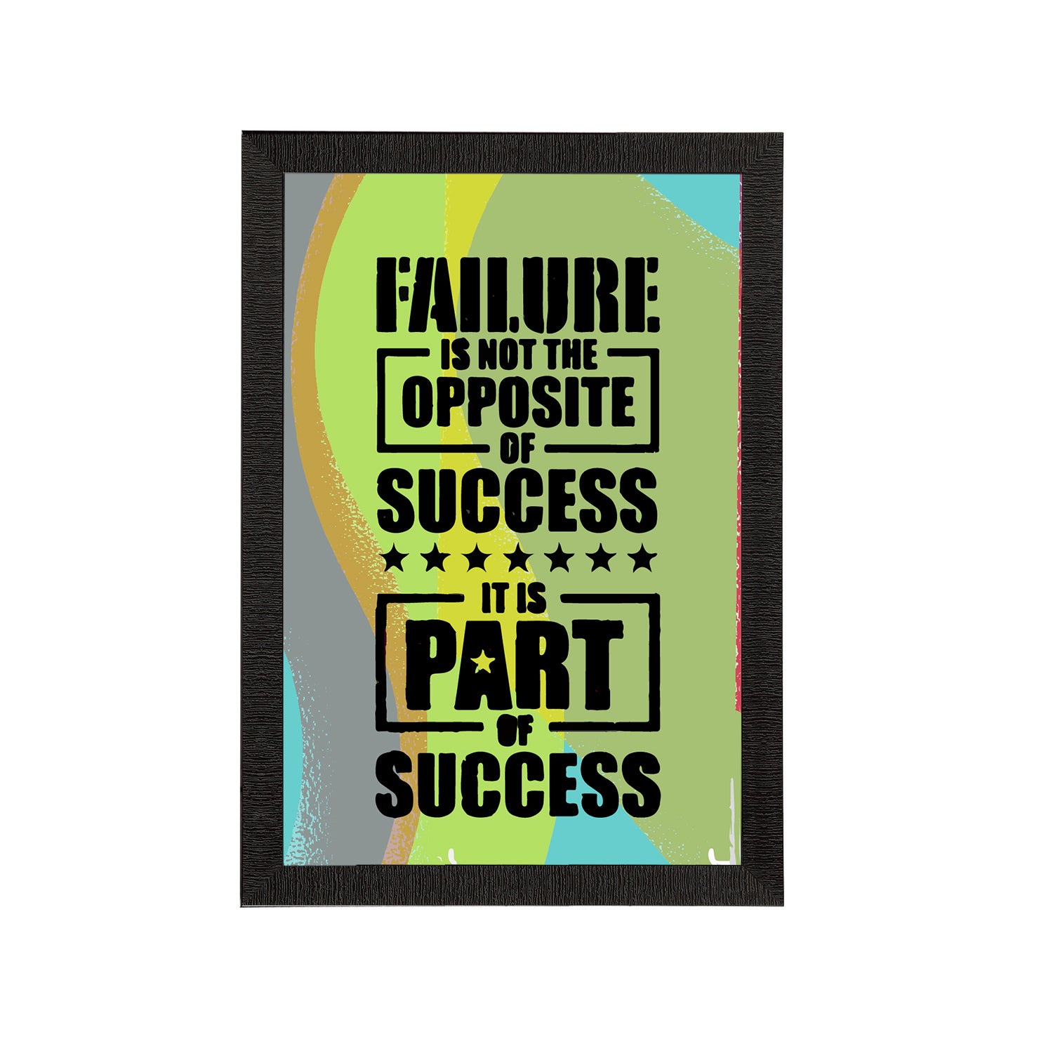 "Failure Is Not the Opposite of Success It is Part of Success" Motivational Quote Satin Matt Texture UV Art Painting