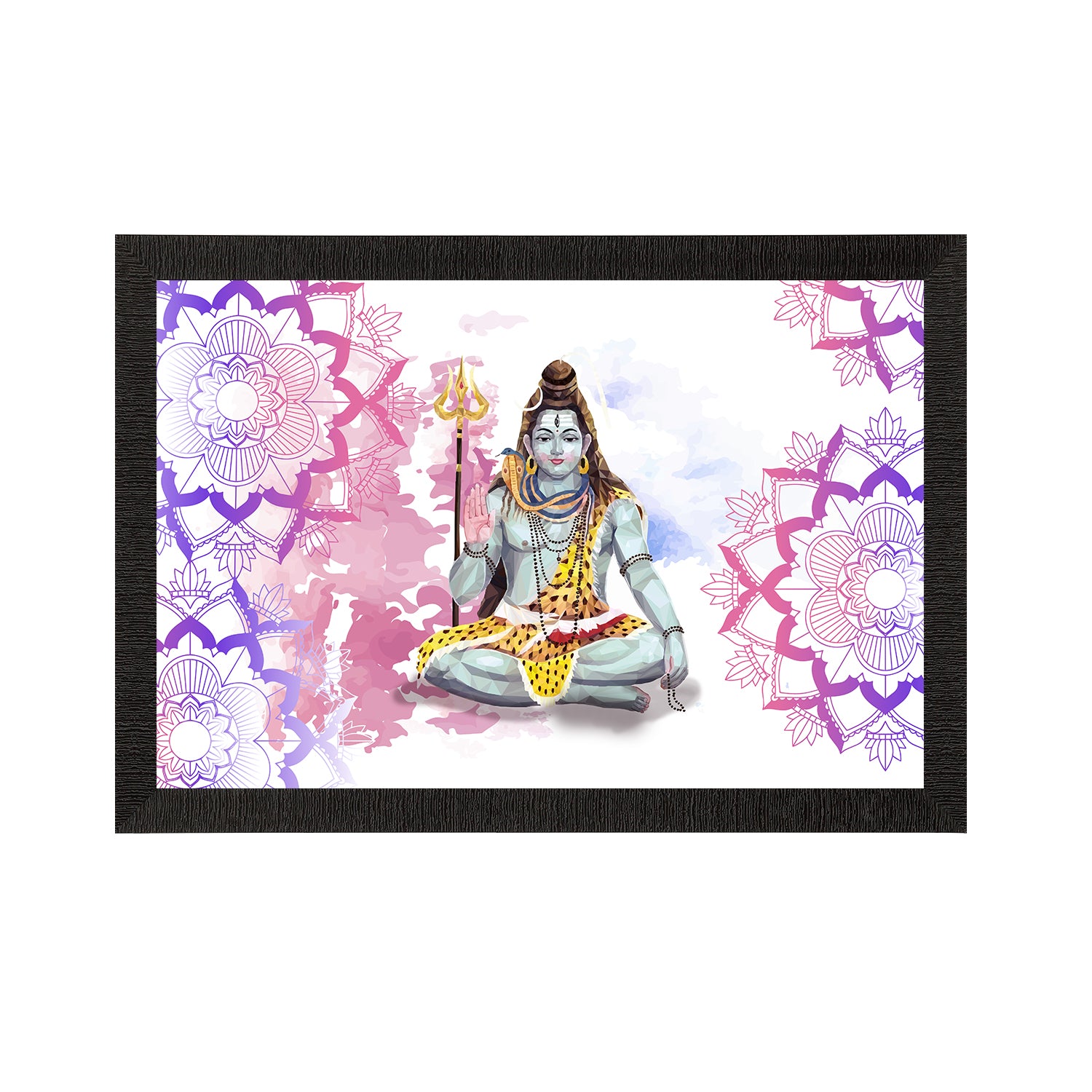 Lord Shiva Painting Digital Printed Religious Wall Art