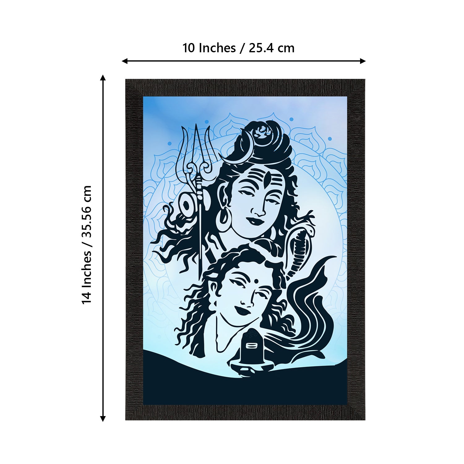 Lord Shiva Satin Matt Texture UV Art Painting 3