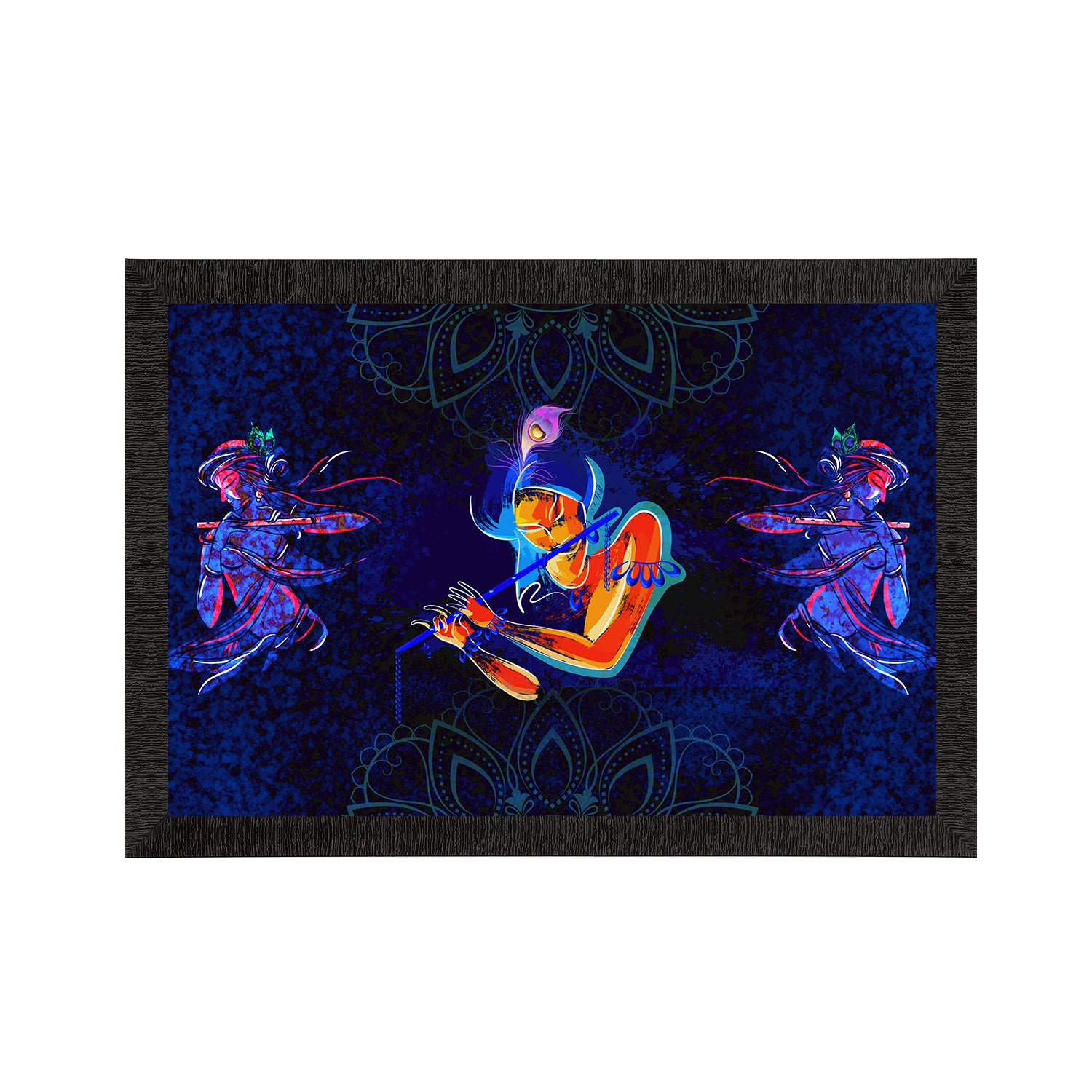 Lord Krishna Satin Matt Texture UV Art Painting