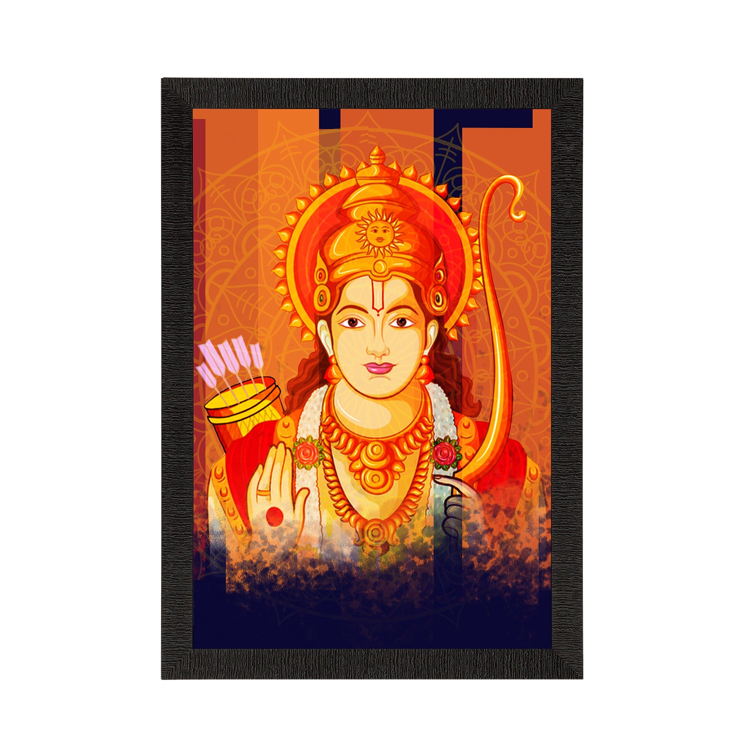 Lord Ram Painting Digital Printed Religious Wall Art