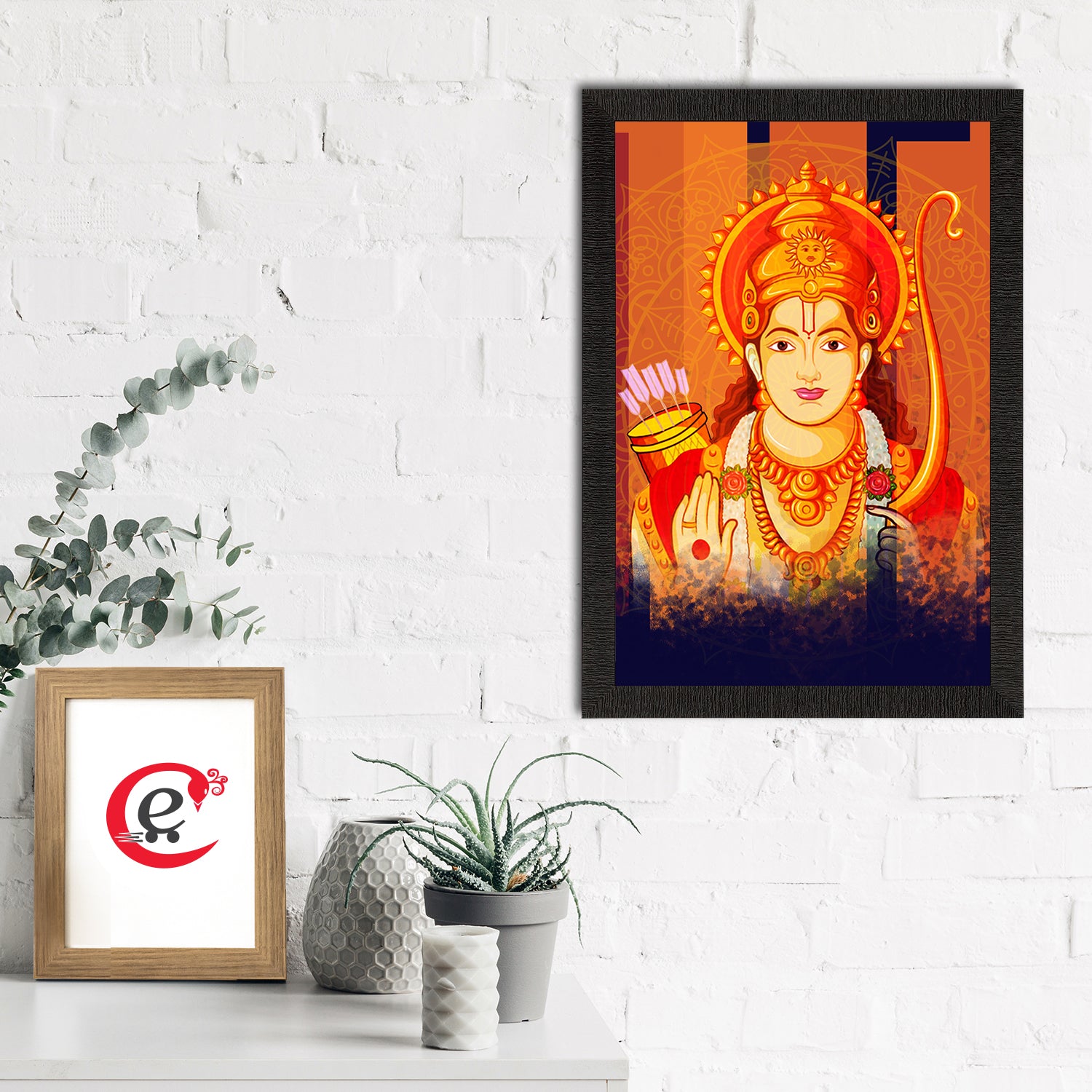 Lord Ram Painting Digital Printed Religious Wall Art 1
