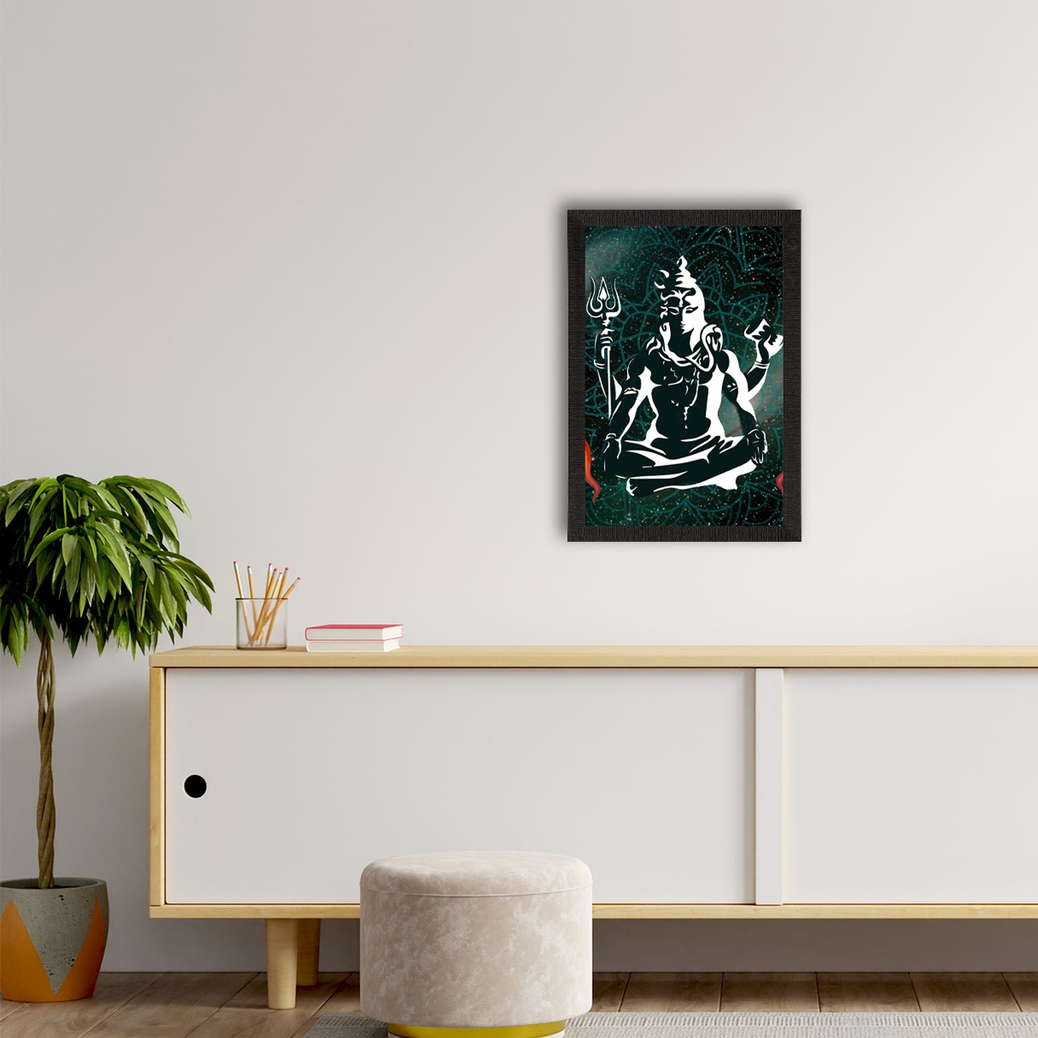 Lord Shiva Painting Digital Printed Religious Wall Art 2