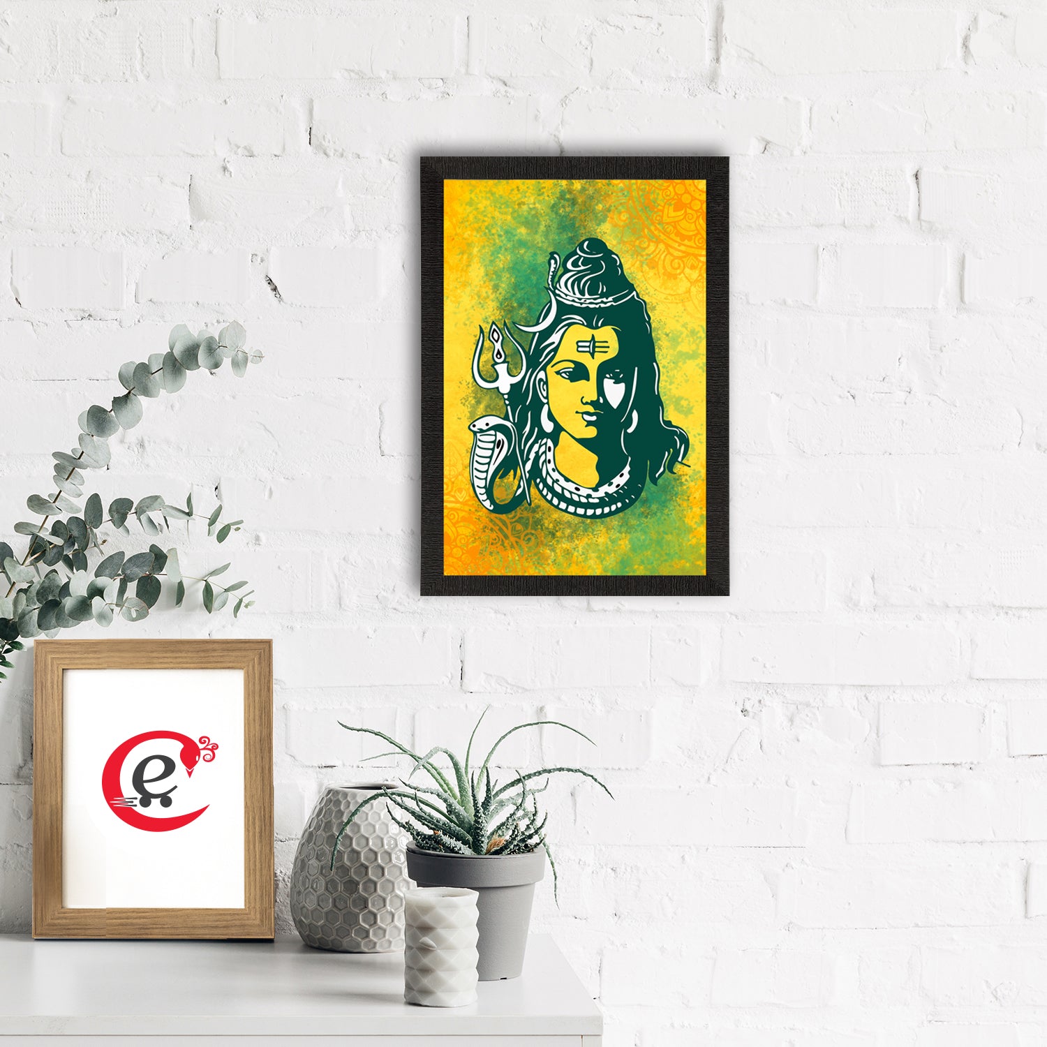 Lord Shiva Painting Digital Printed Religious Wall Art 1