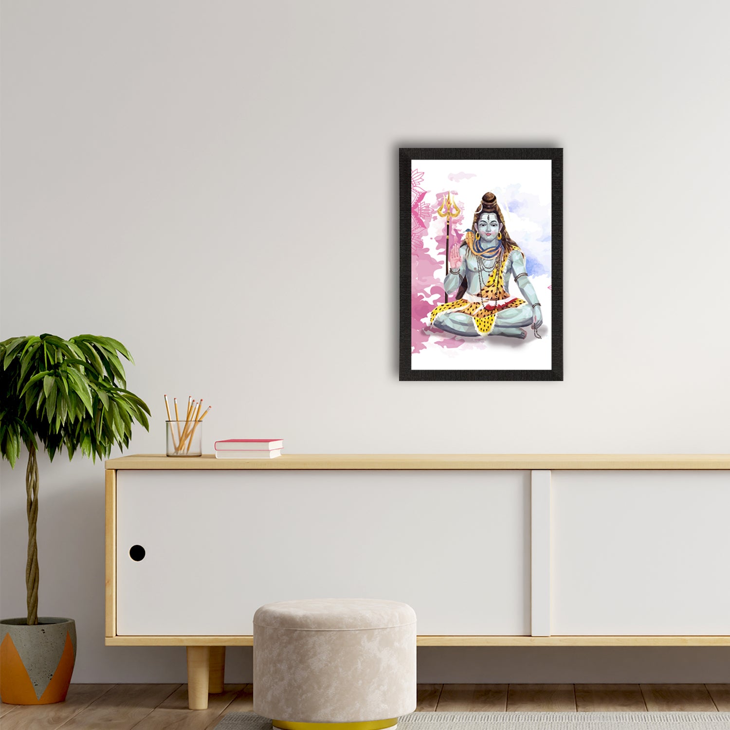 Lord Shiva Painting Digital Printed Religious Wall Art 2