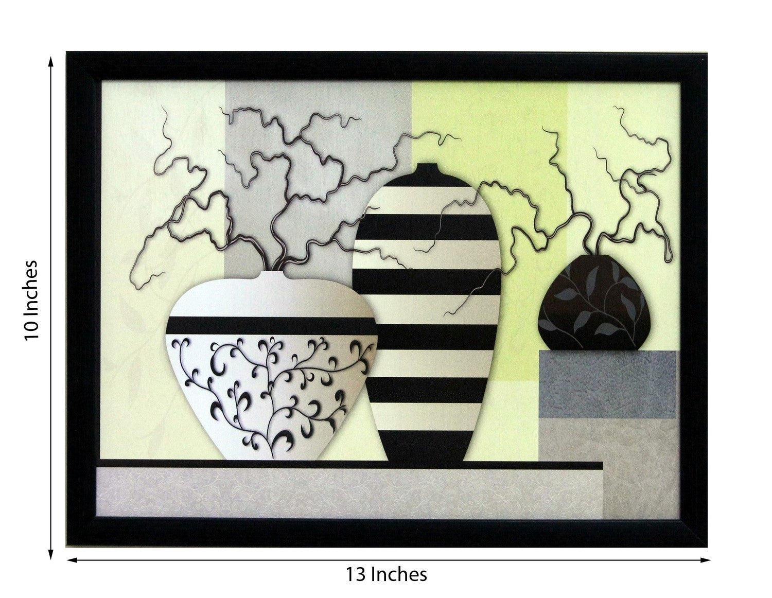 Abstract Pots Theme Satin Matt Texture UV Art Painting 1