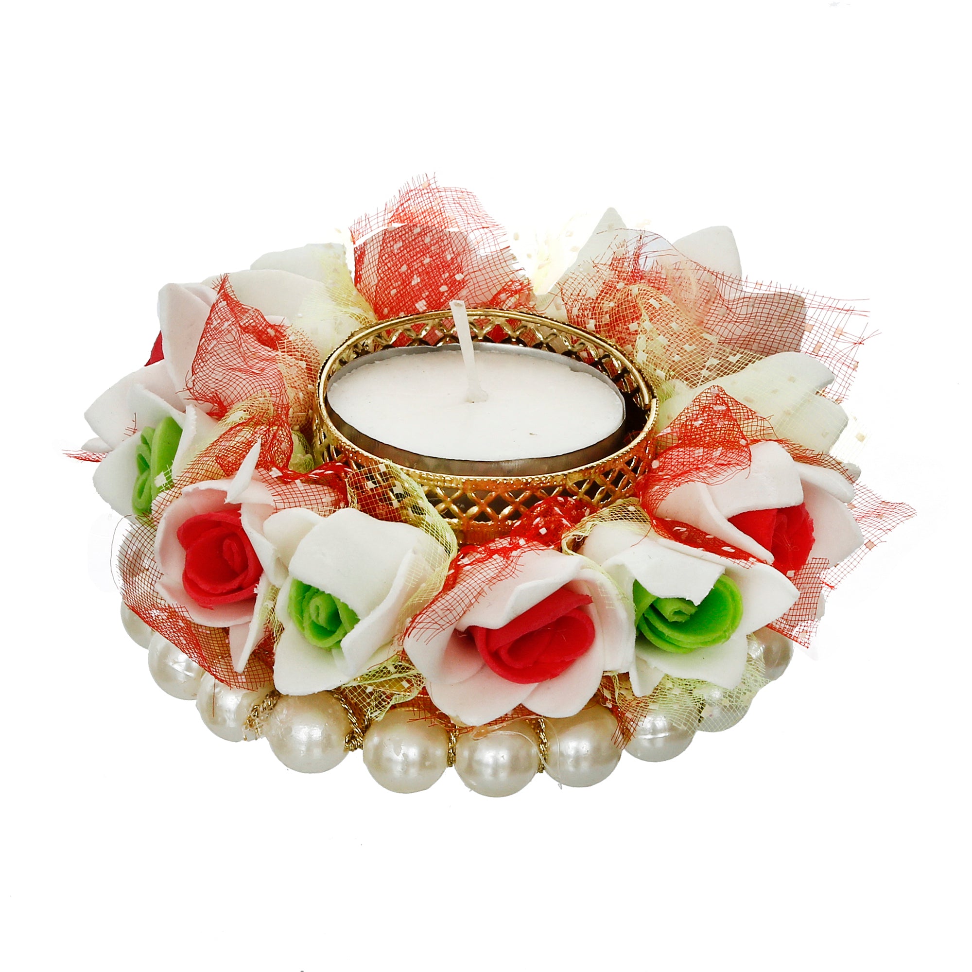 Designer Handcrafted Floral Tea Light Holder 2