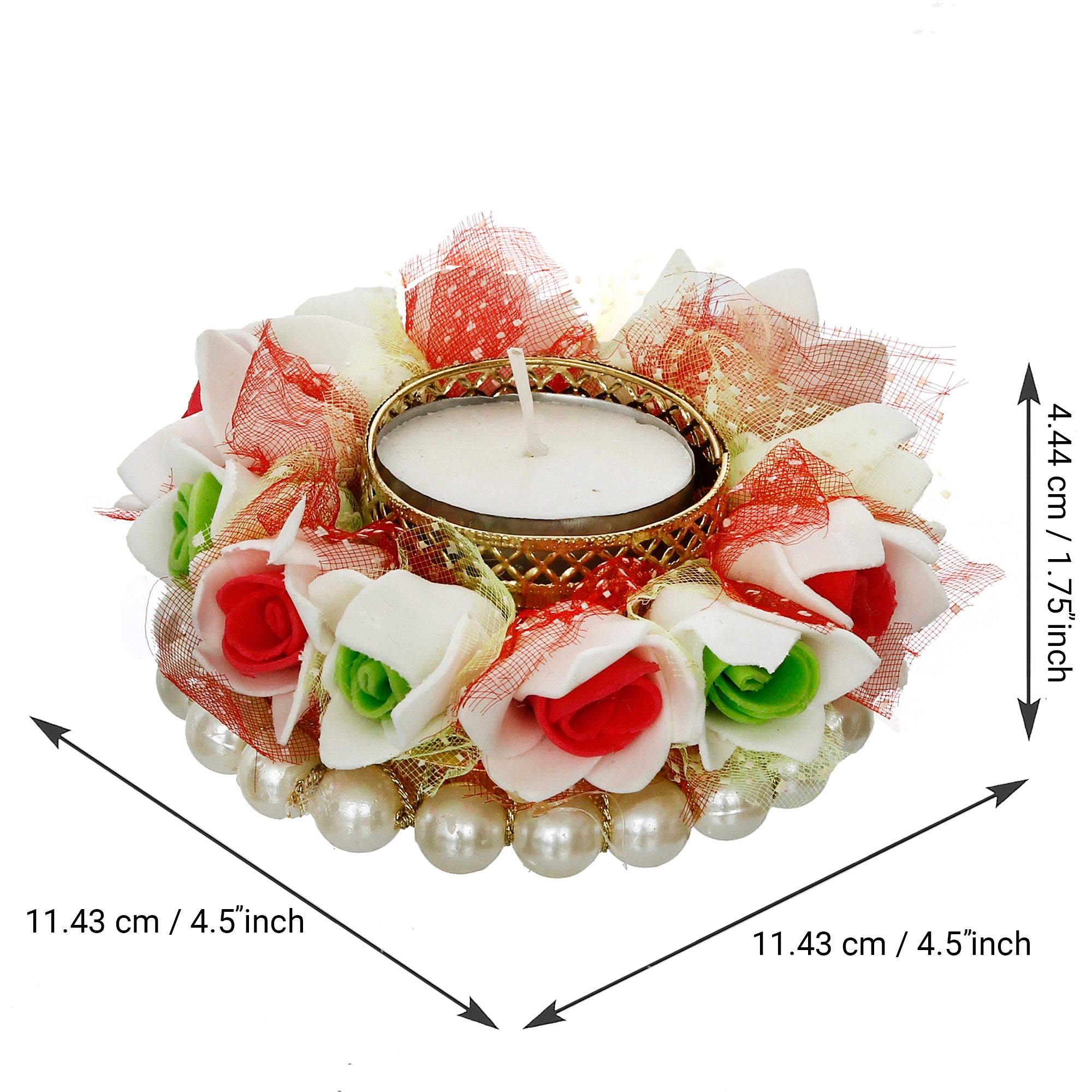 Designer Handcrafted Floral Tea Light Holder 3