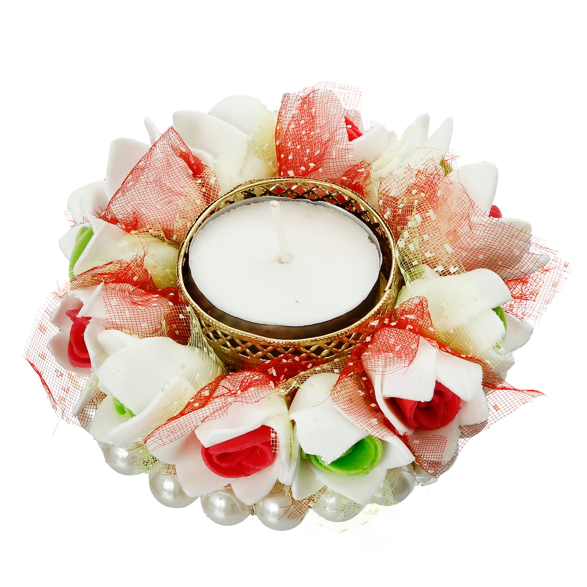 Designer Handcrafted Floral Tea Light Holder 4