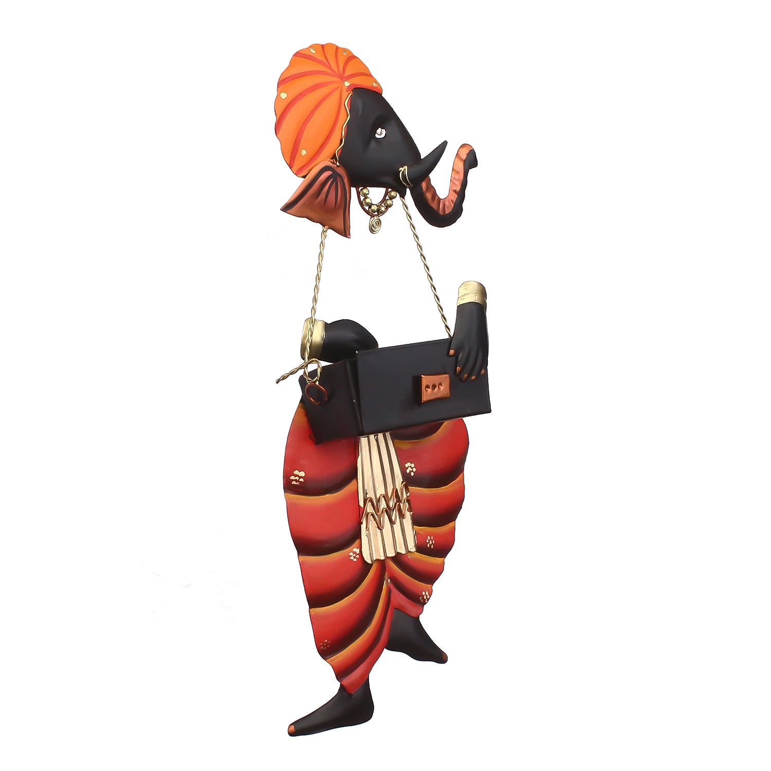 Lord Ganesha Playing Harmonium Wall Hanging 5