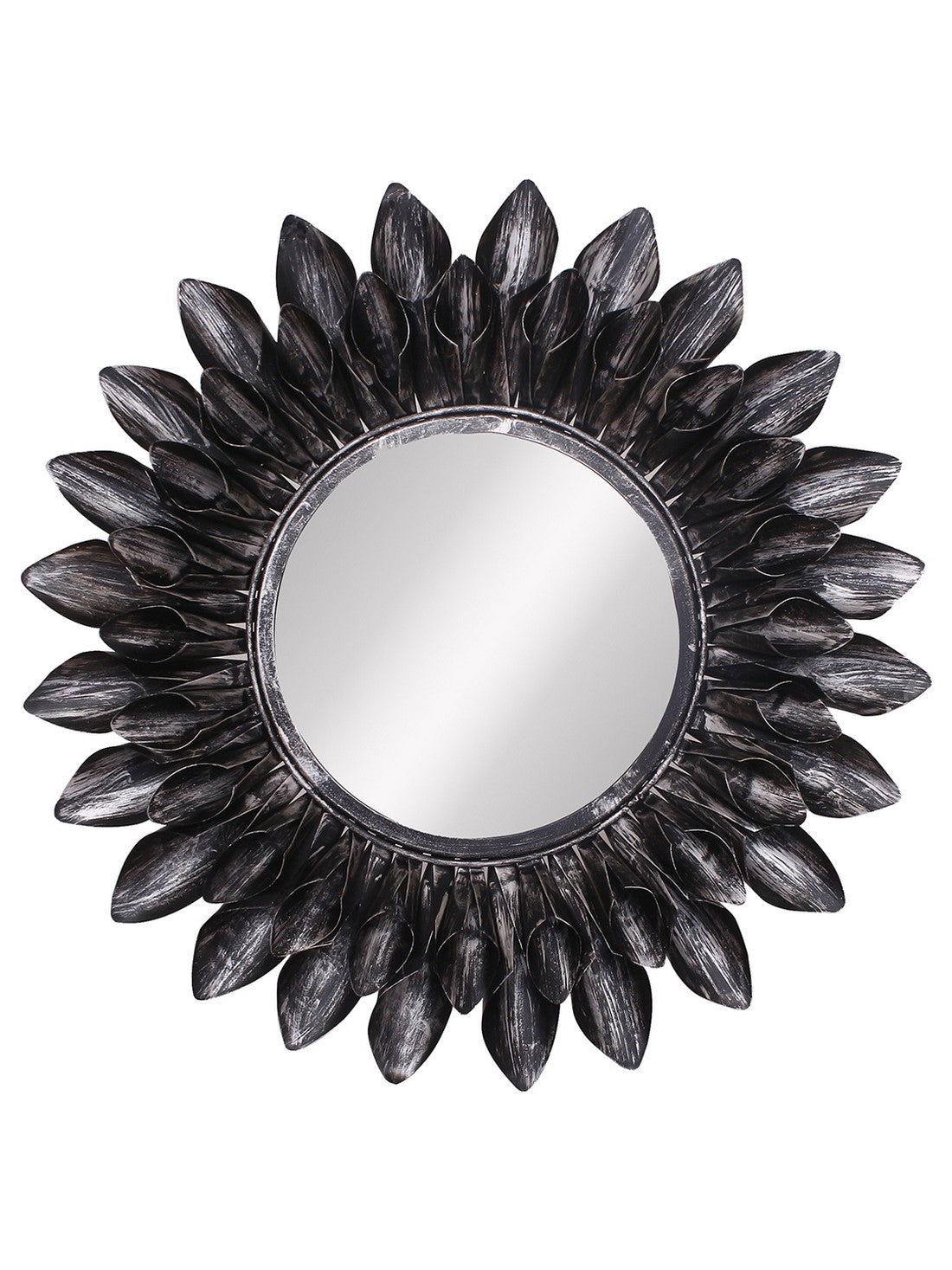 Black Decorative Metal Handcarved Wall Mirror 1