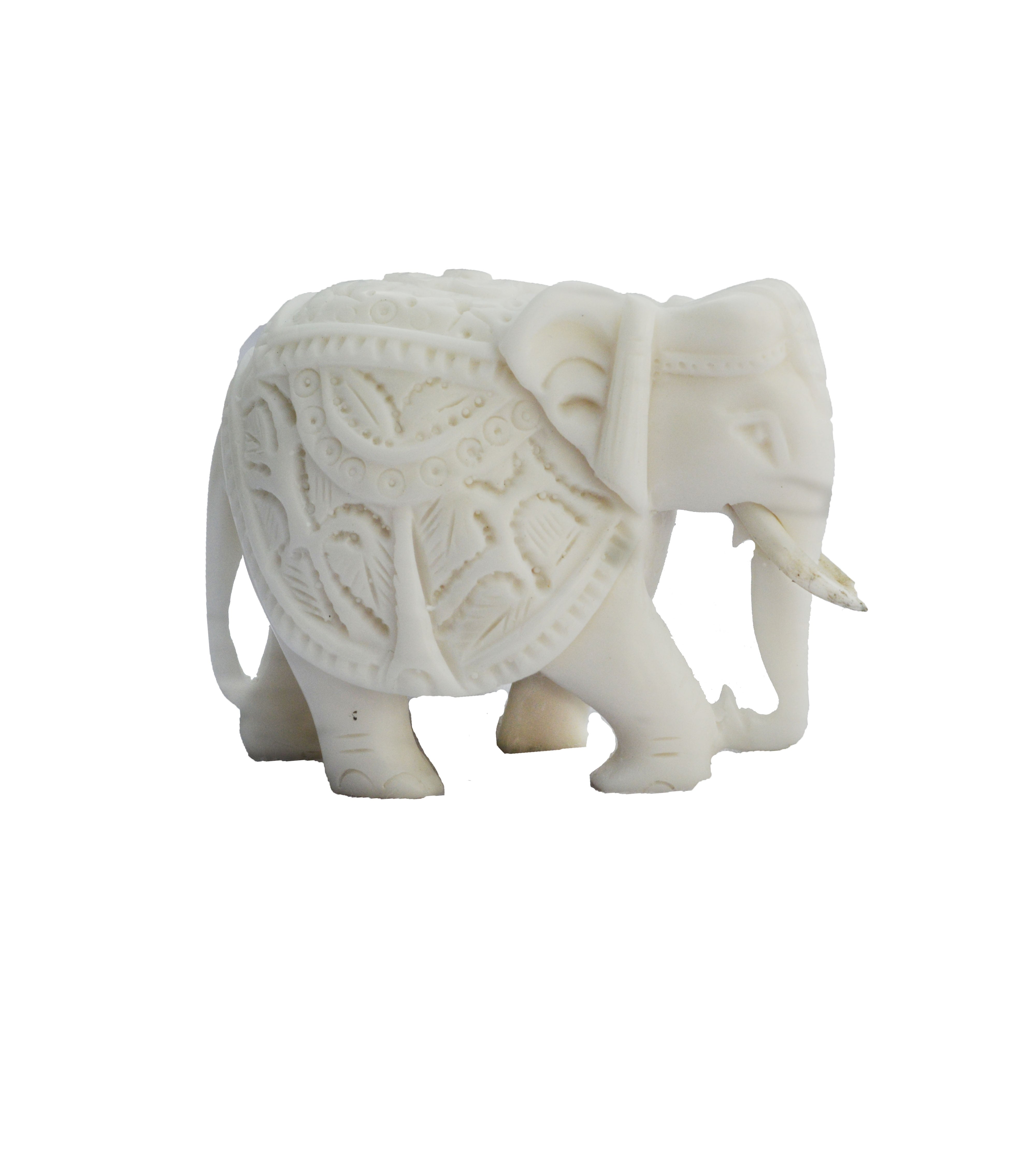 Pure White Royal Elephant Statue