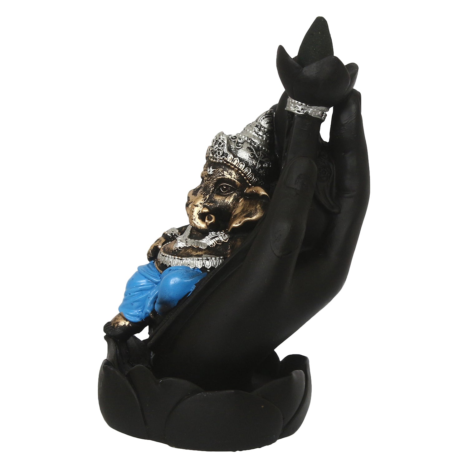 Lord Ganesha Idol Smoke Backflow Cone Incense Holder Decorative Showpiece 5