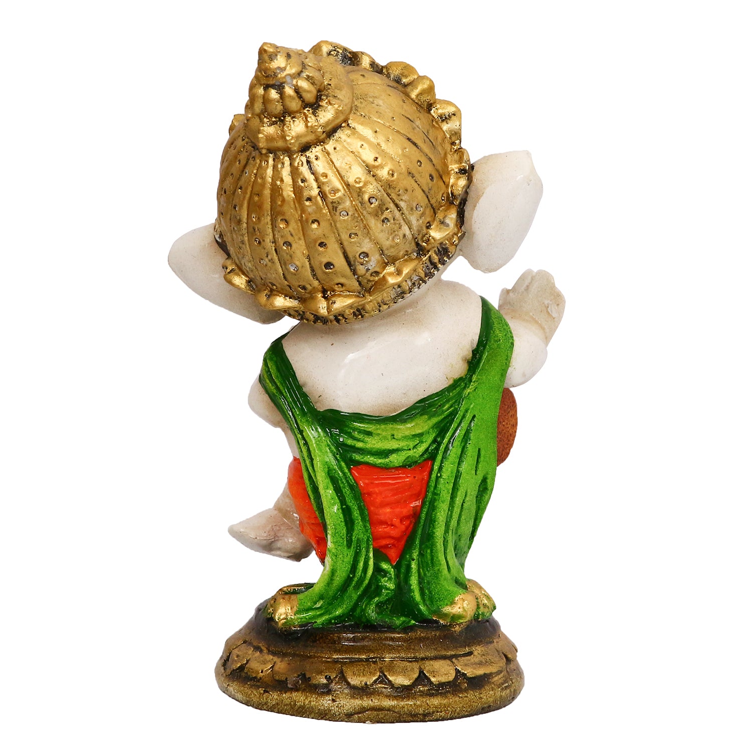 Lord Ganesha Idol Playing Dholak Decorative Showpiece 6