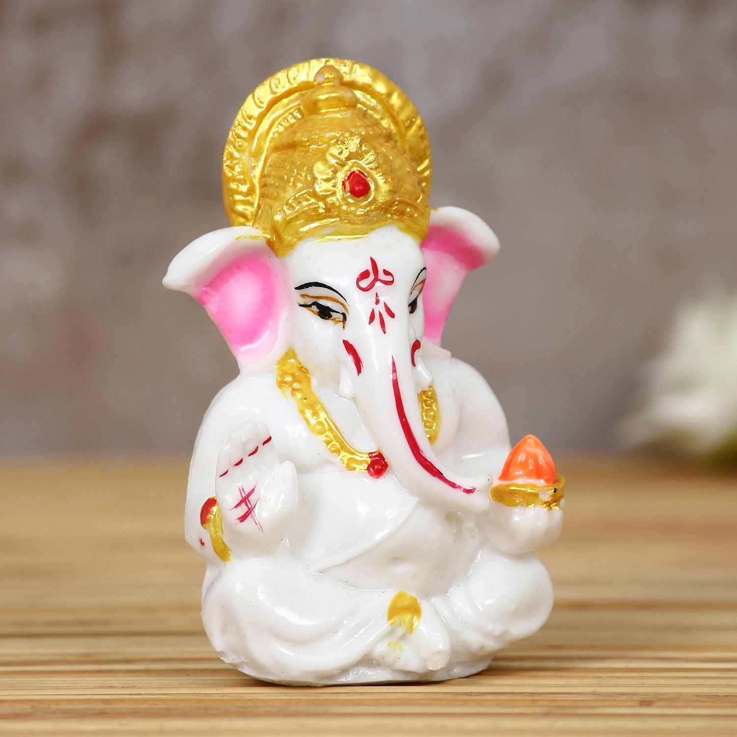 Decorative Lord Ganesha Idol for Car Dashboard, Home Temple and Office Desks