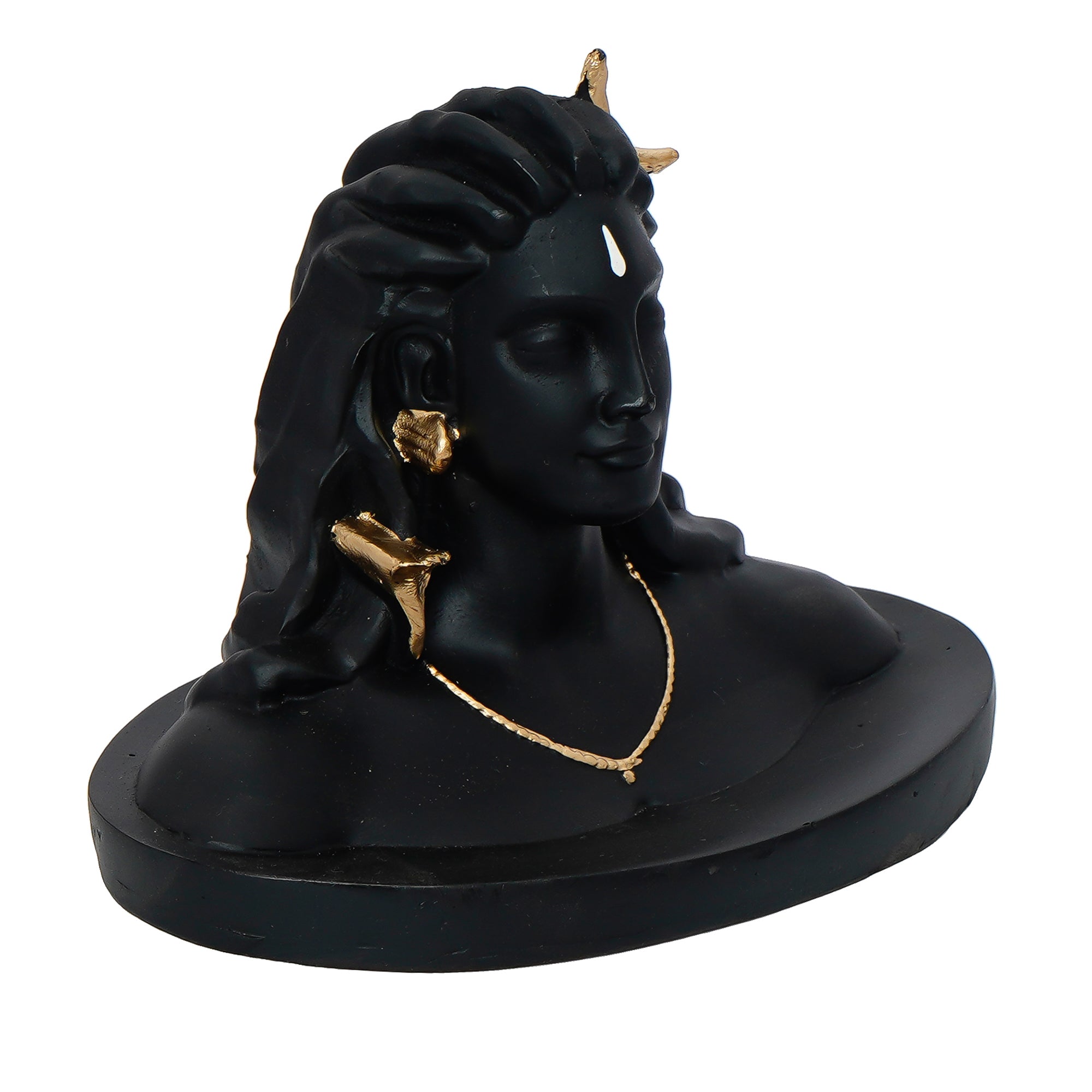 Black Polyresin Handcrafted Adiyogi Lord Shiva Statue 6
