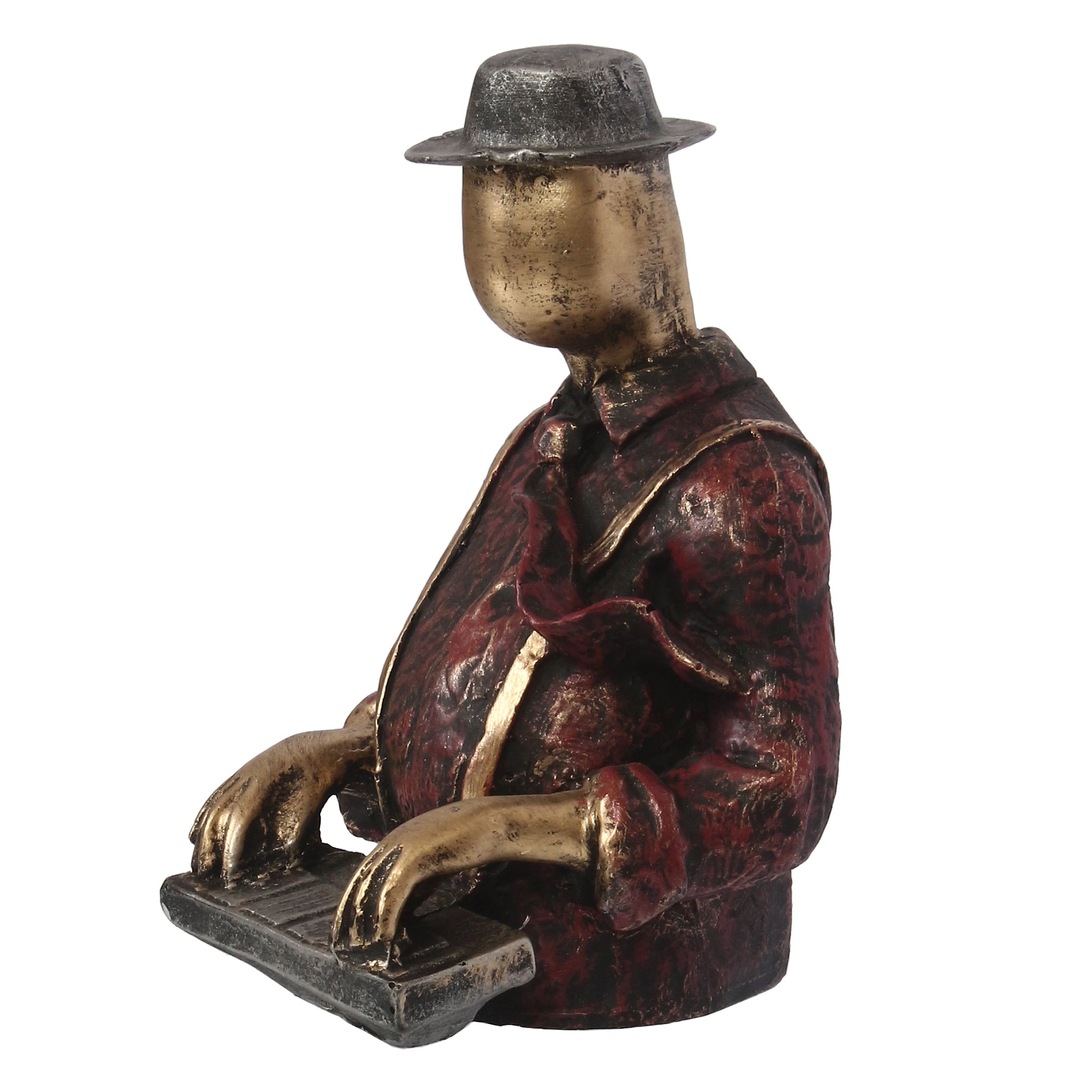 Musician Man Playing Piano Musical Instrument Human Figurine Decorative Showpiece 4
