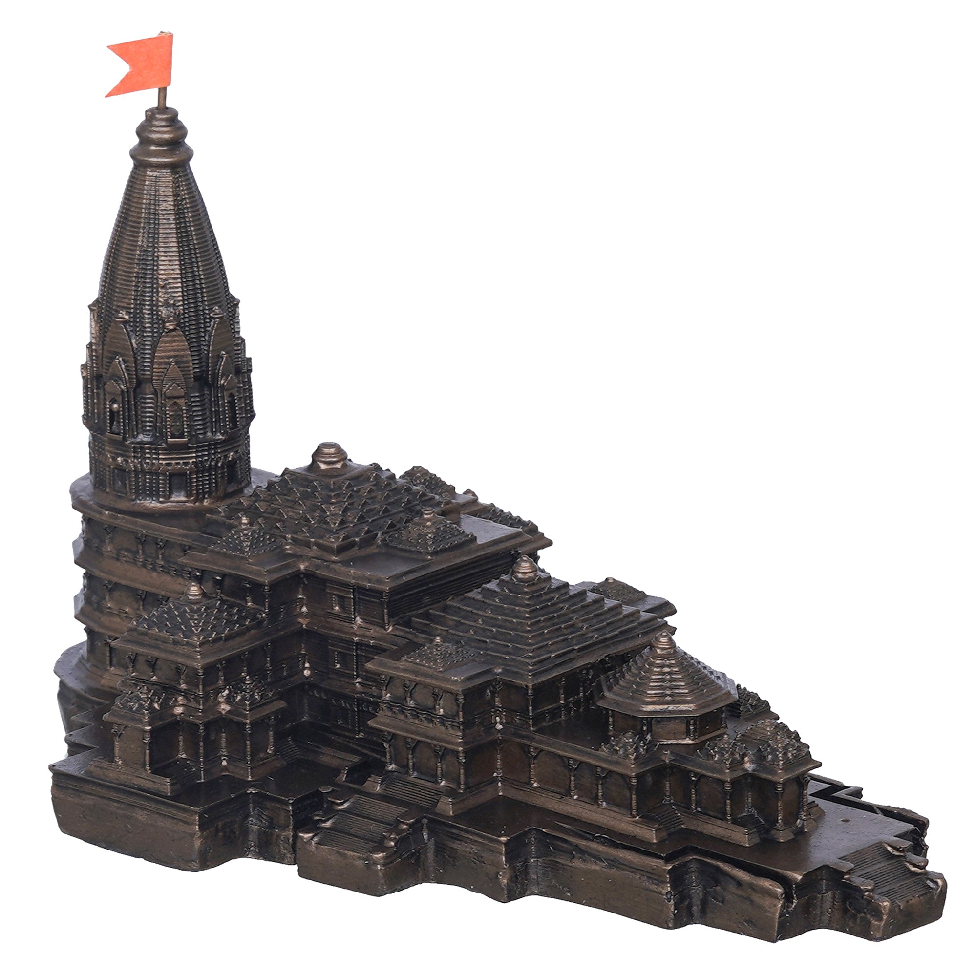 eCraftIndia Ram Mandir Ayodhya Model Authentic Design Temple - Perfect for Home Decor, and Spiritual Gifting (Copper) 2