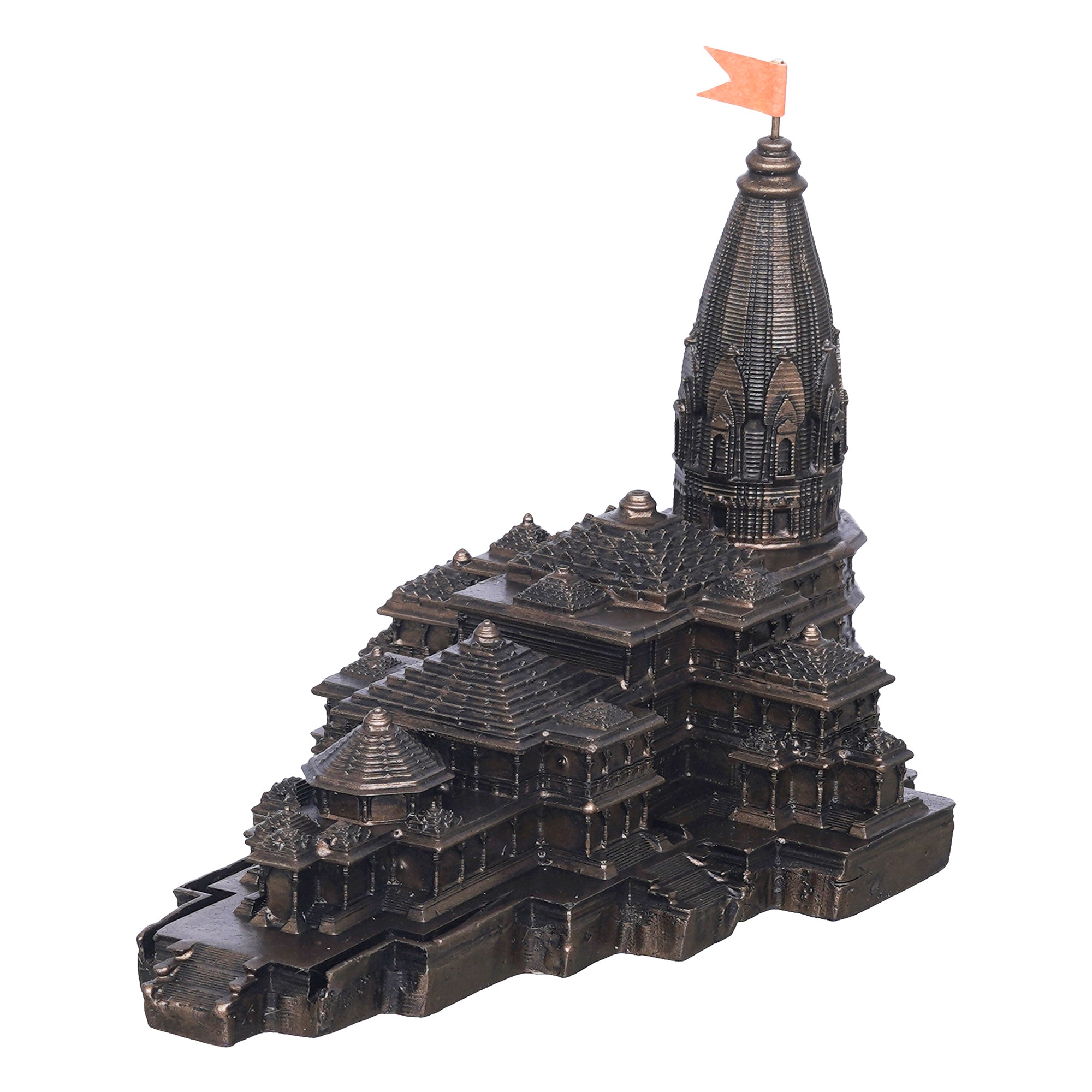 eCraftIndia Ram Mandir Ayodhya Model Authentic Design Temple - Perfect for Home Decor, and Spiritual Gifting (Copper) 6
