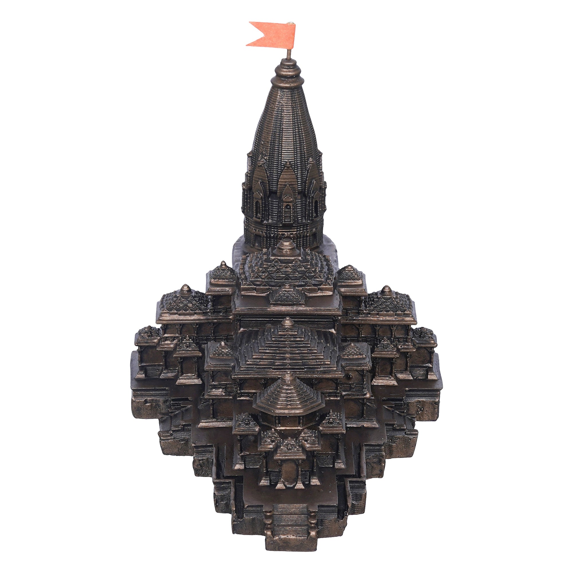 eCraftIndia Ram Mandir Ayodhya Model Authentic Design Temple - Perfect for Home Decor, and Spiritual Gifting (Copper) 7