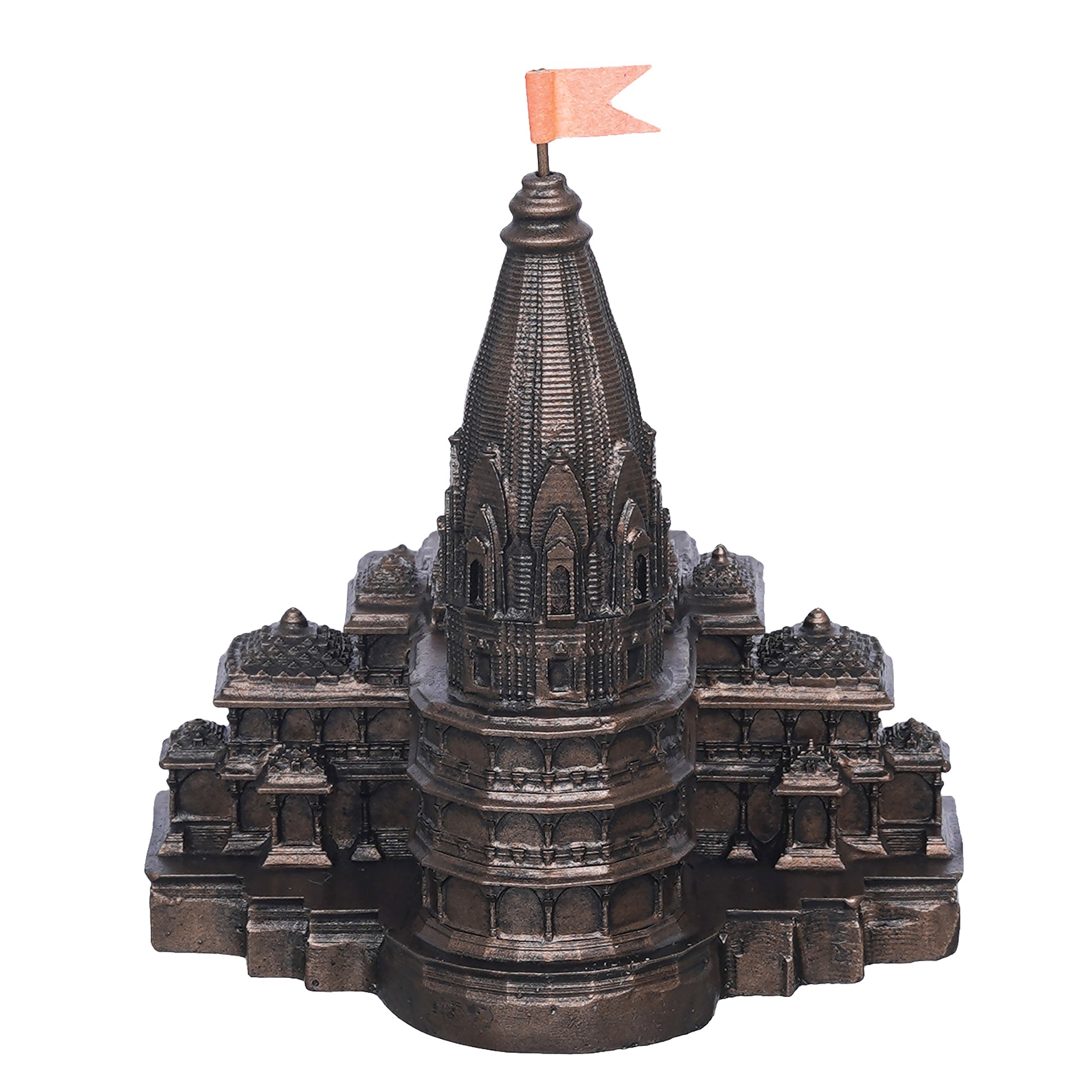 eCraftIndia Ram Mandir Ayodhya Model Authentic Design Temple - Perfect for Home Decor, and Spiritual Gifting (Copper) 8