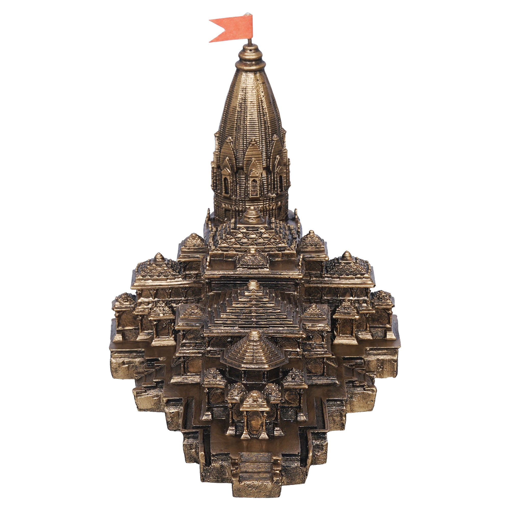 eCraftIndia Ram Mandir Ayodhya Model Authentic Design Temple - Perfect for Home Decor, and Spiritual Gifting (Golden) 7