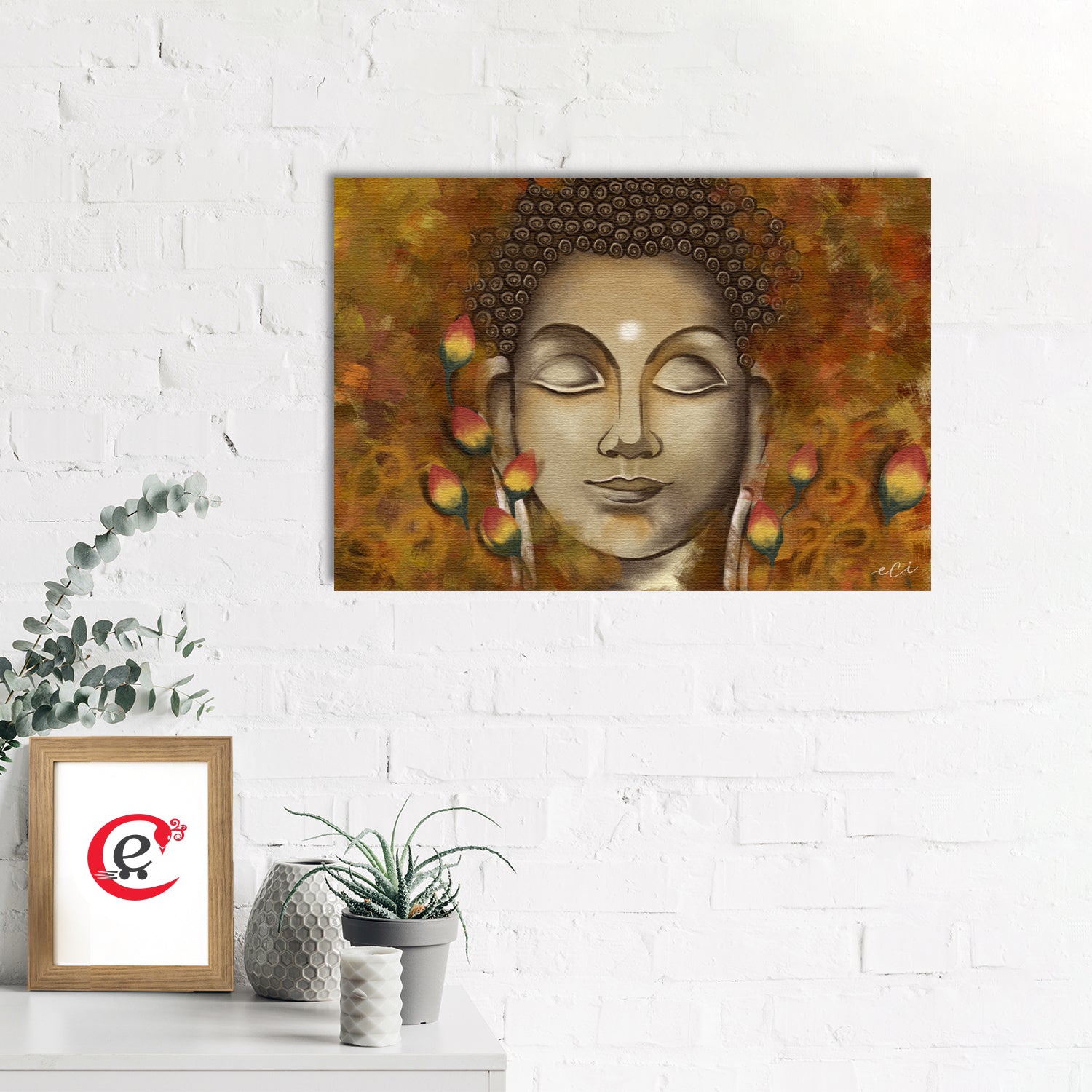Calm Peaceful Buddha Original Design Canvas Printed Wall Painting 2