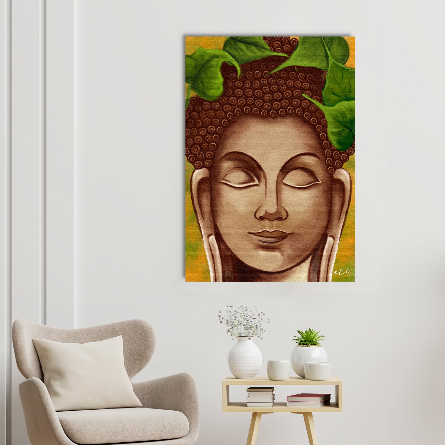 Gautam Buddha Original Design Canvas Printed Wall Painting 1