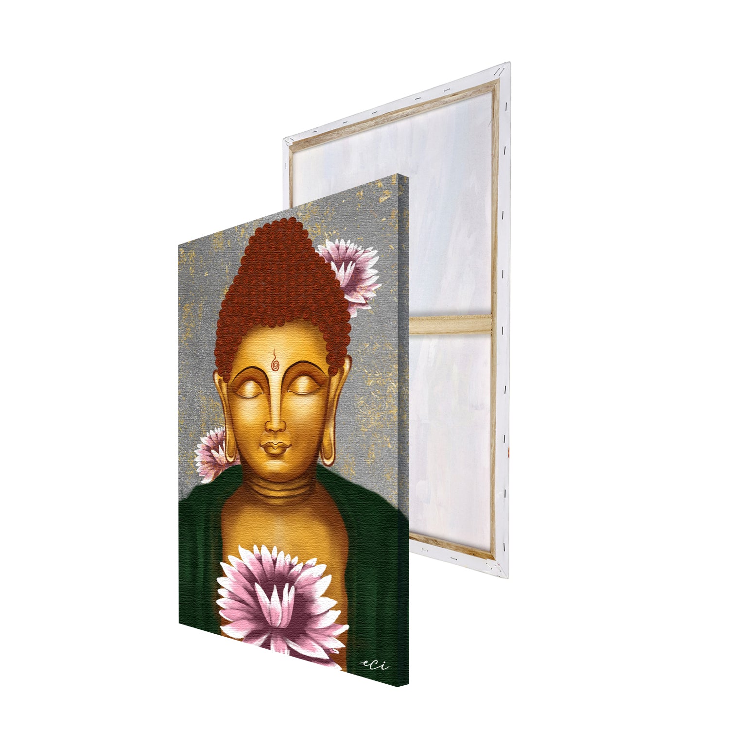 Peaceful Gautam Buddha Original Design Canvas Printed Wall Painting 4