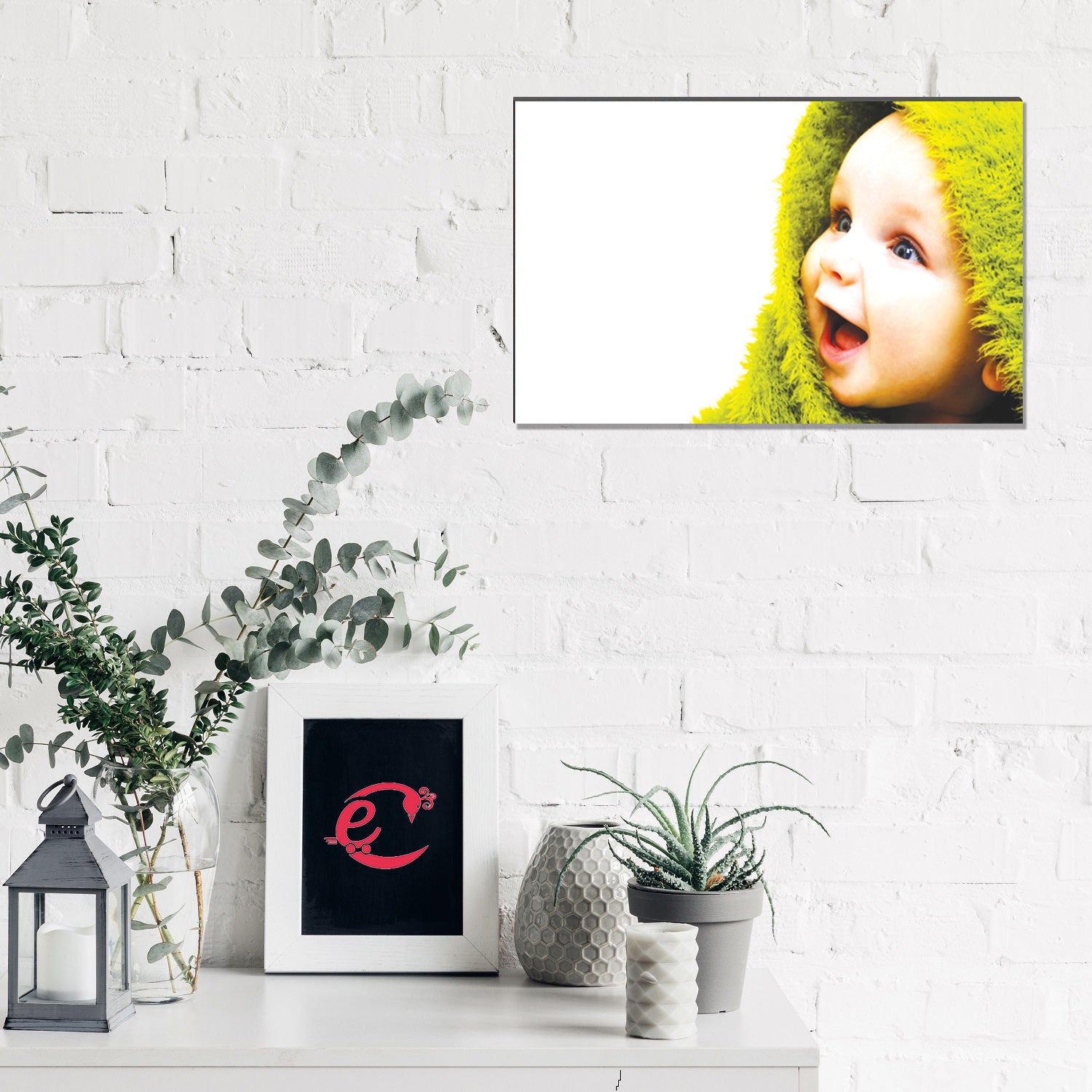Cute Smiling Baby Painting Digital Printed Wall Art 1