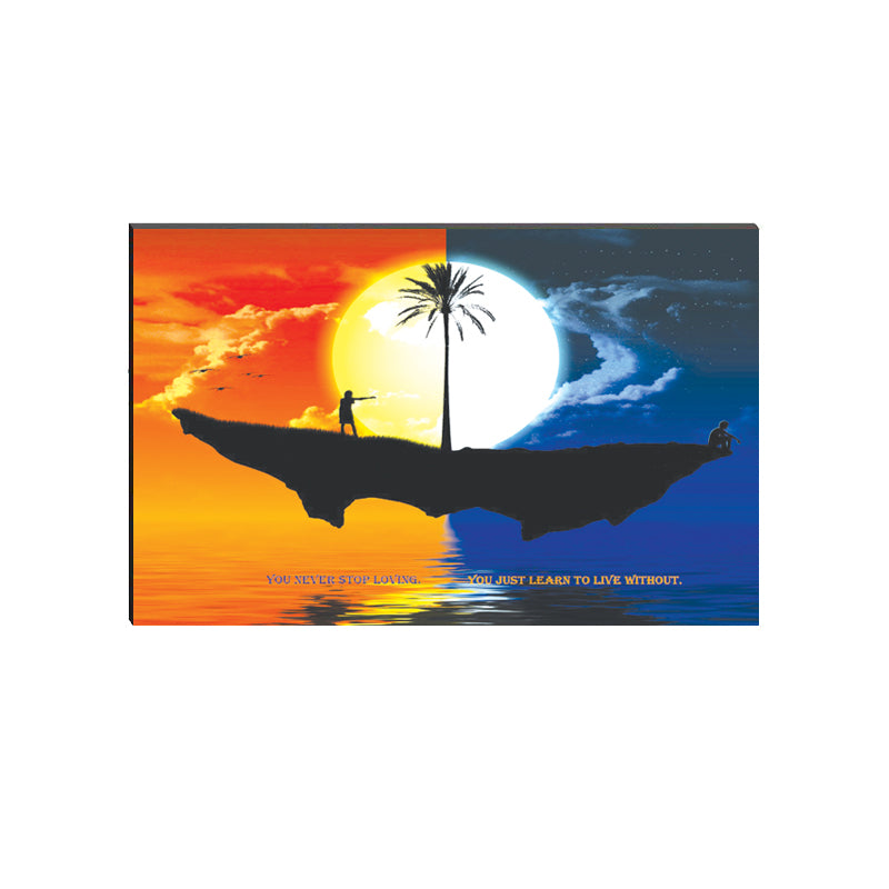6MM MDF Boat View During Sunset Satin Matt Texture UV Art Painting